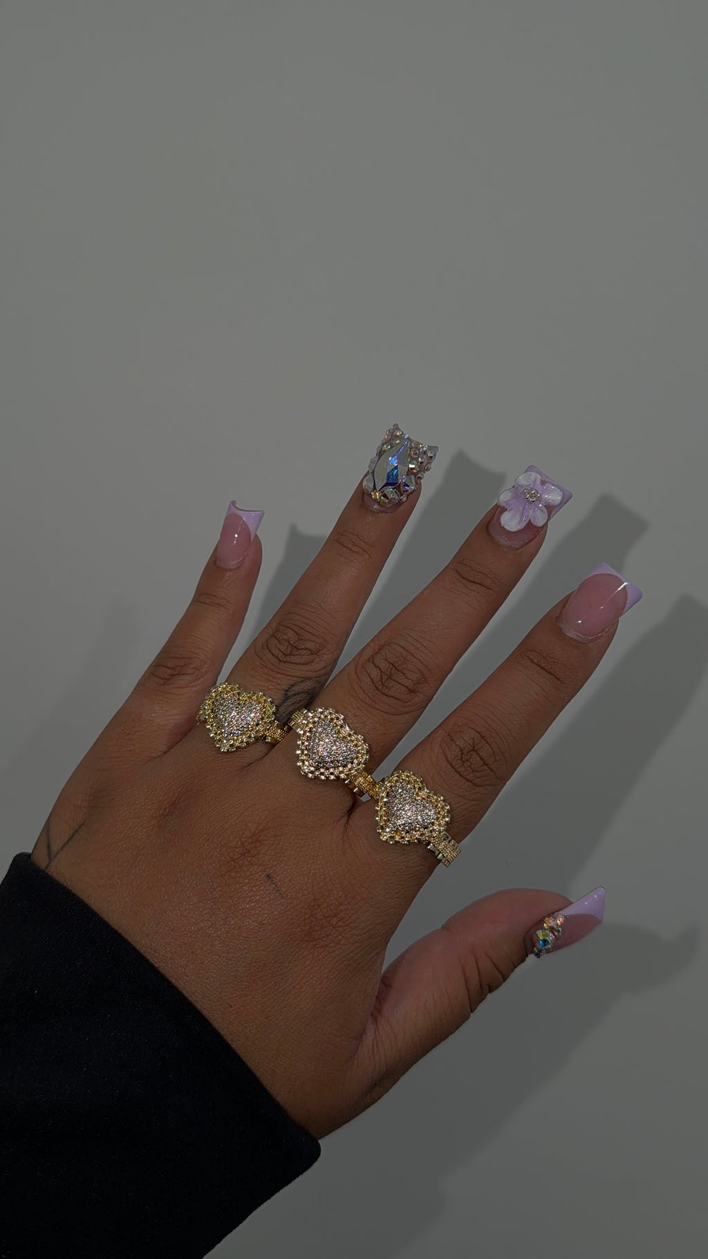 Rolex All Around Pink Heart Ring