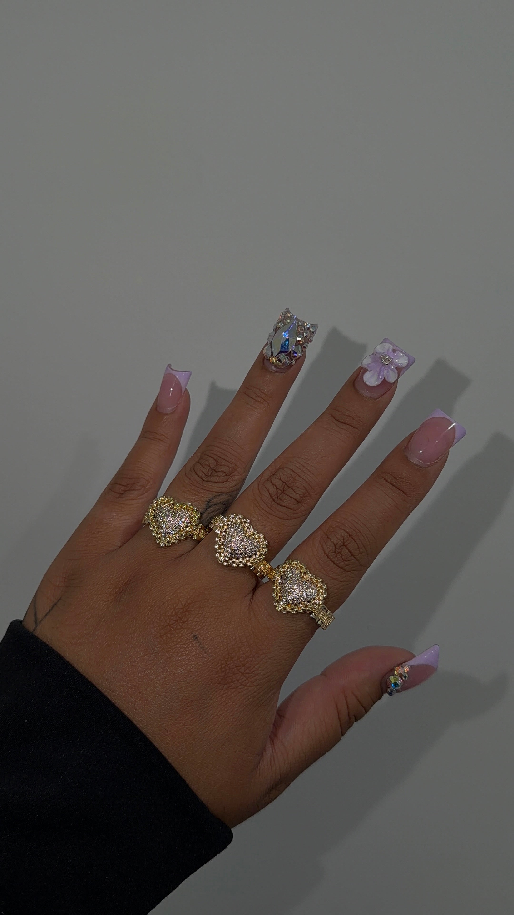 Rolex All Around Pink Heart Ring