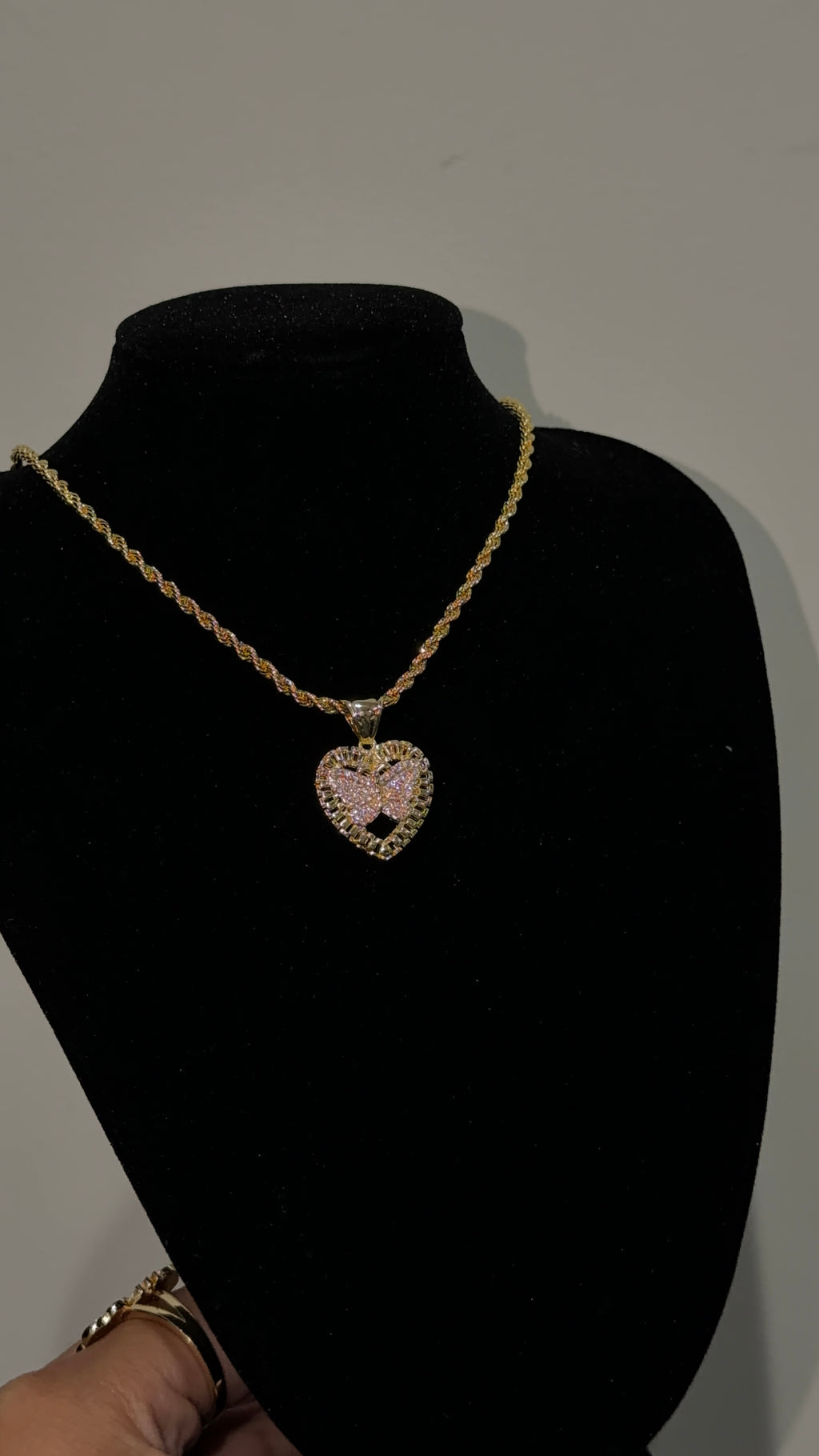 Dainty Heart Rolex Pink Butterfly Chain