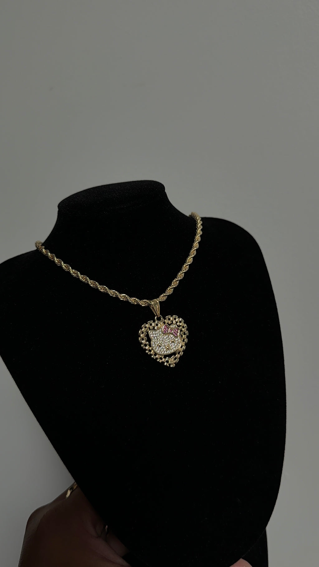 Pink Bow Hk Rolex Heart Chain