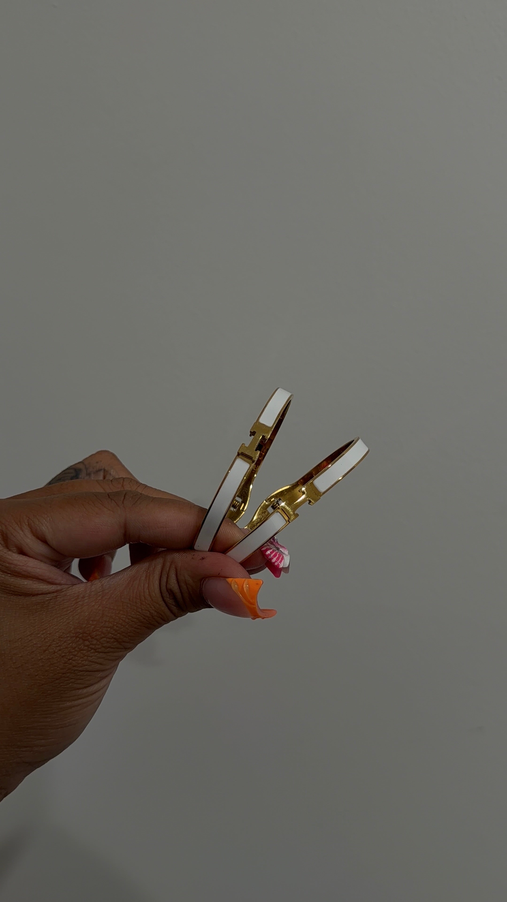 Lil Herm White Bangle