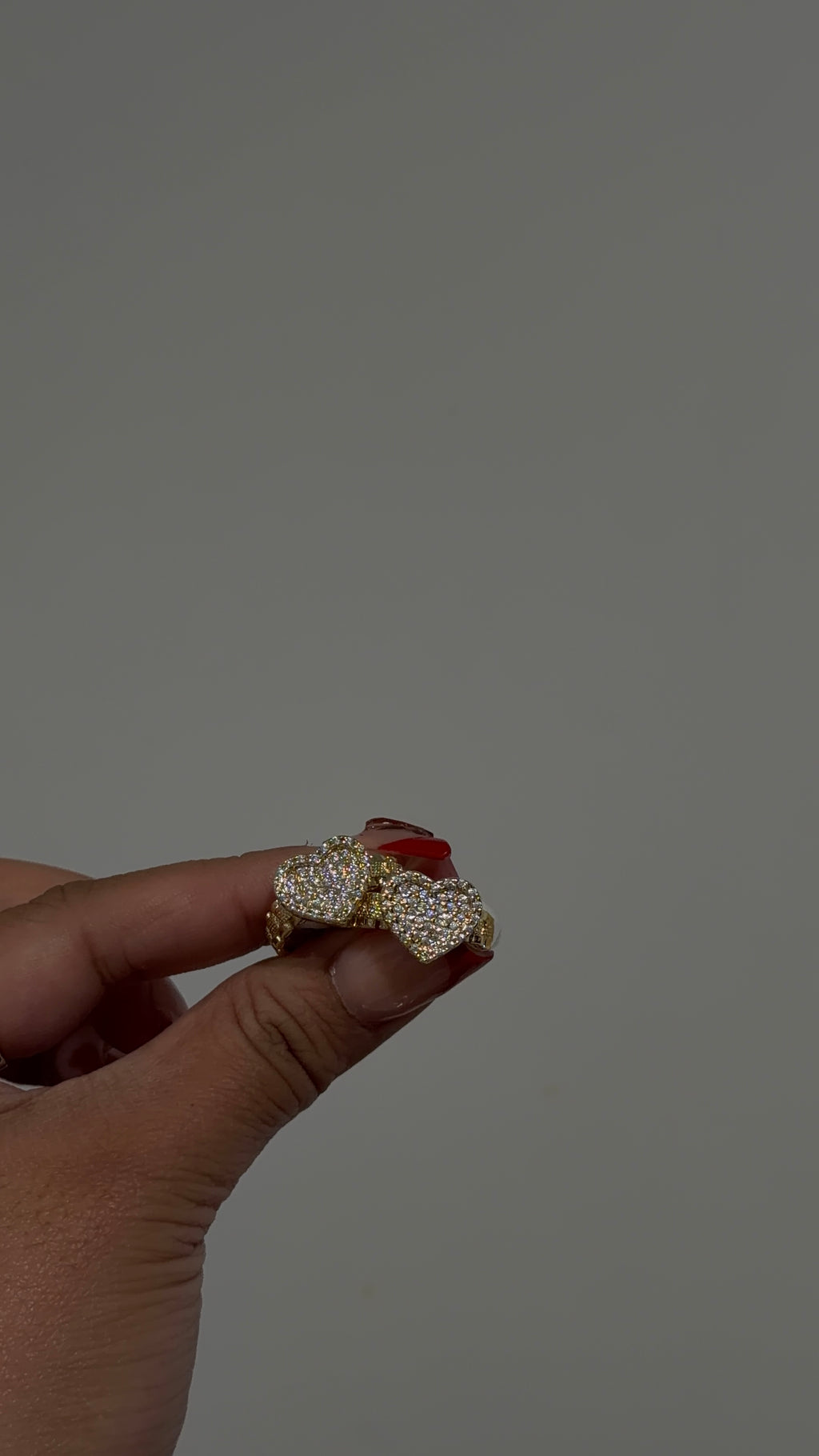 White Diamond Heart Rolex Ring