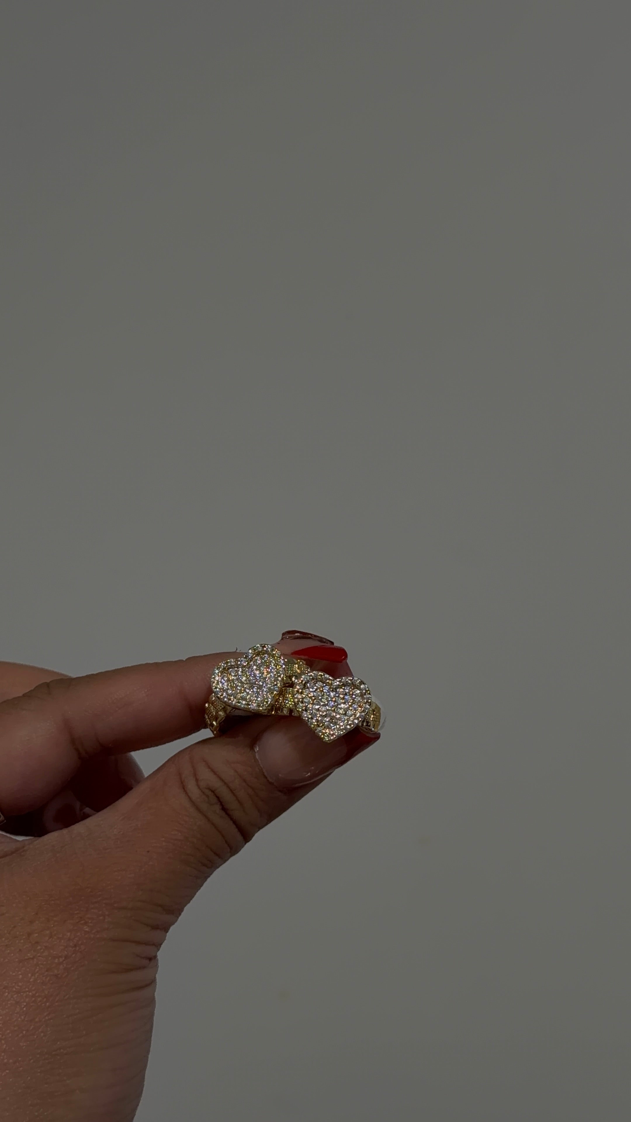 White Diamond Heart Rolex Ring