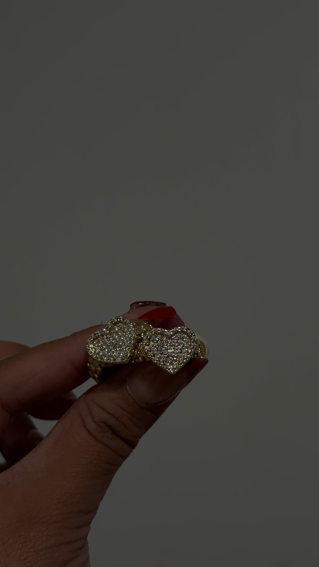 White Diamond Heart Rolex Ring