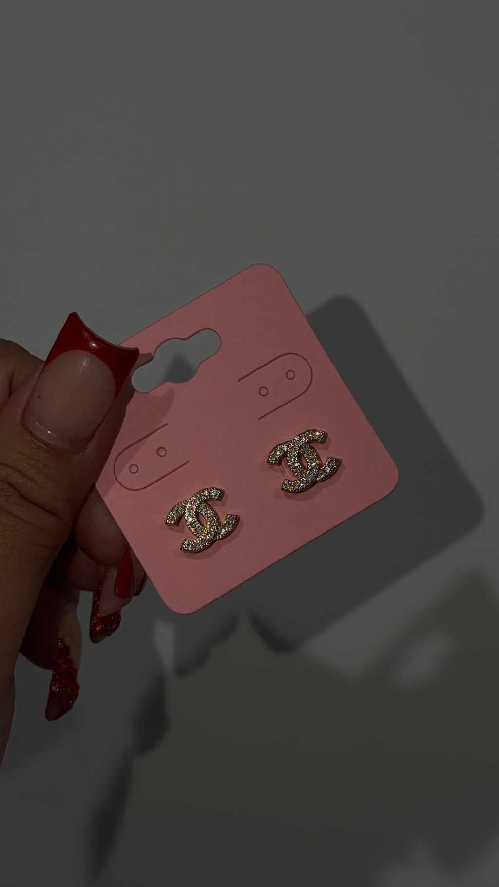Double C Gold Diamond Stud