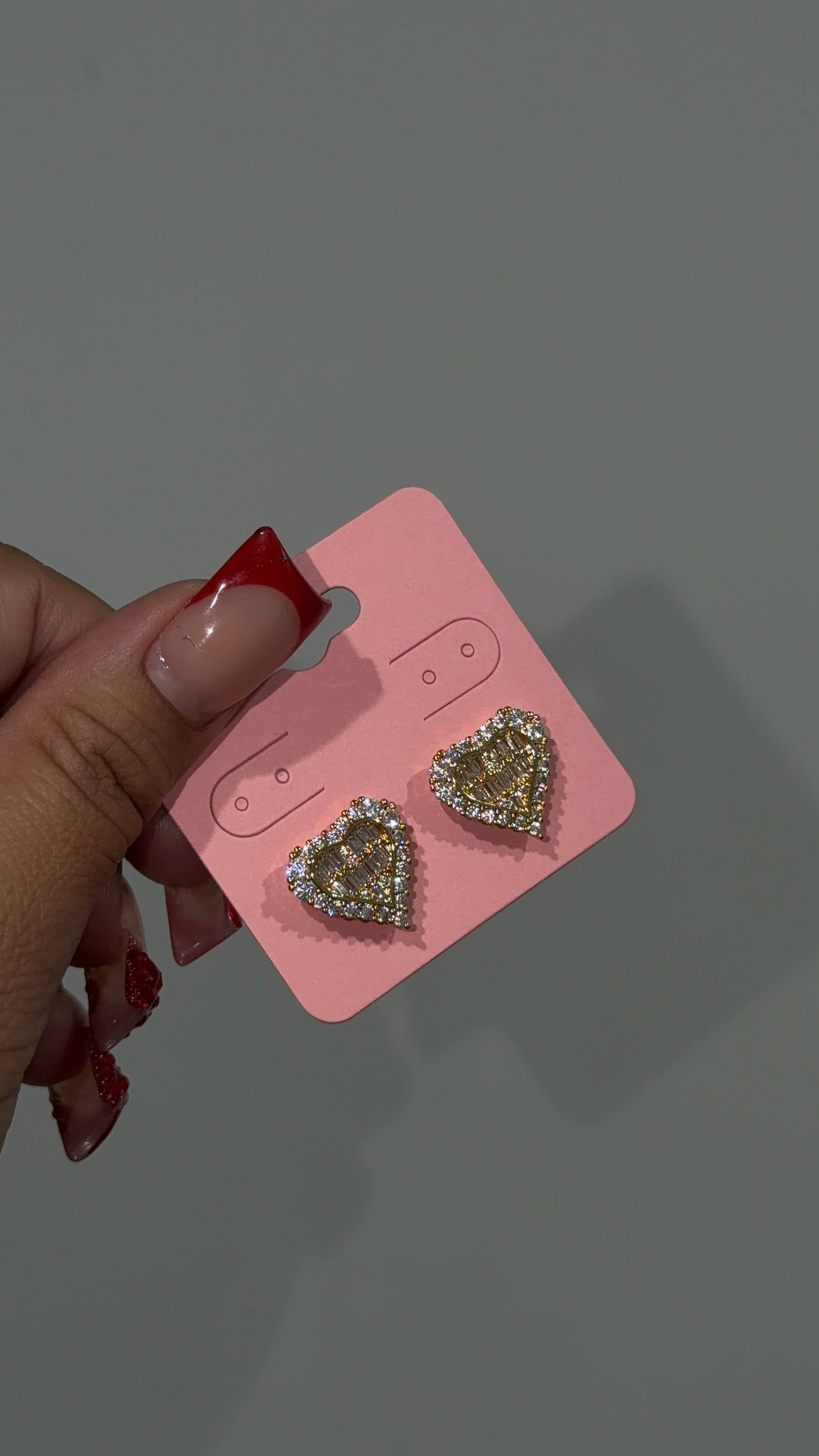 Baguette Heart Earrings