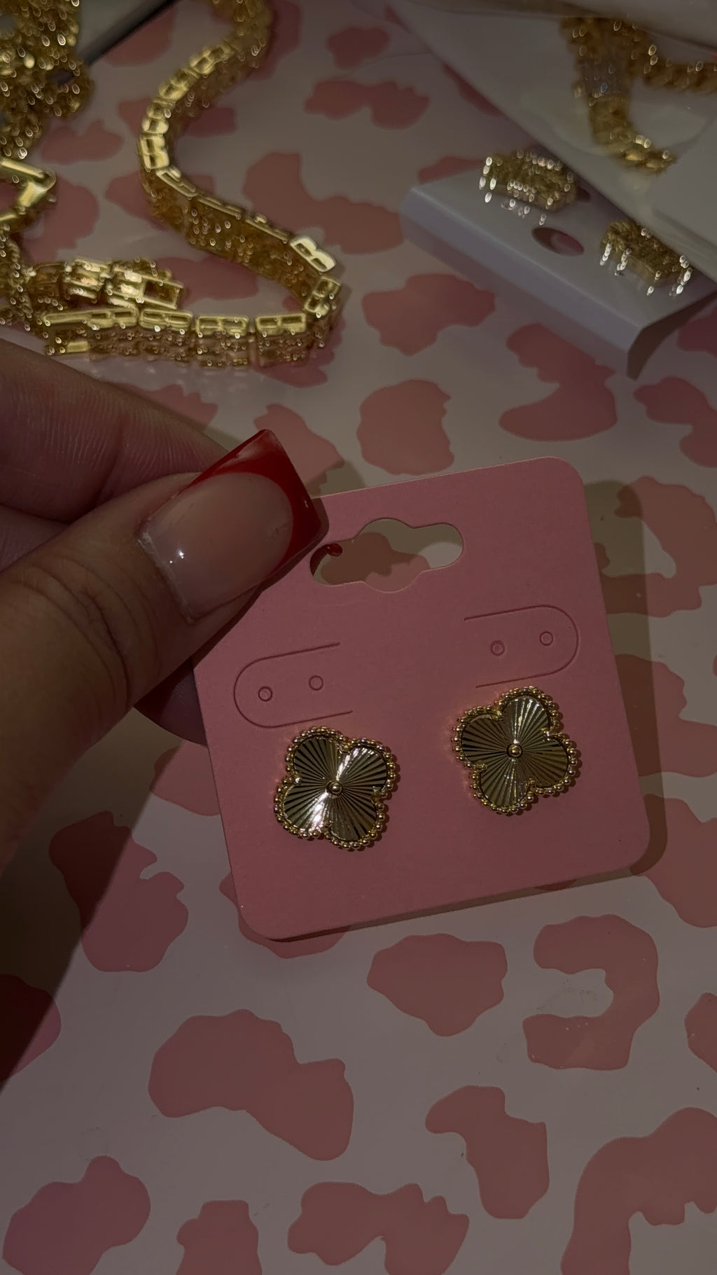 Gold Vcleef Earrings