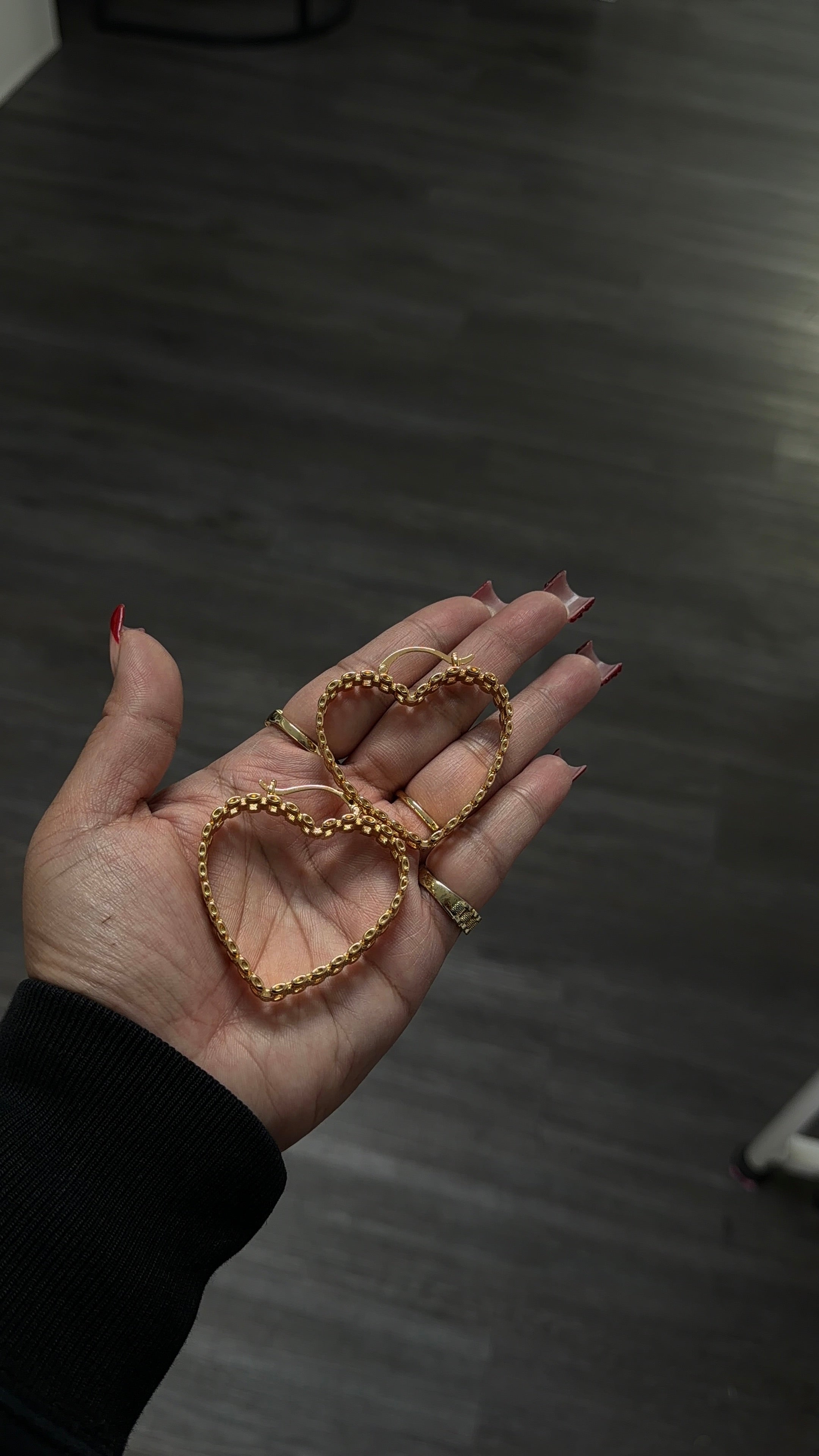 Big Rolex Heart Hoops