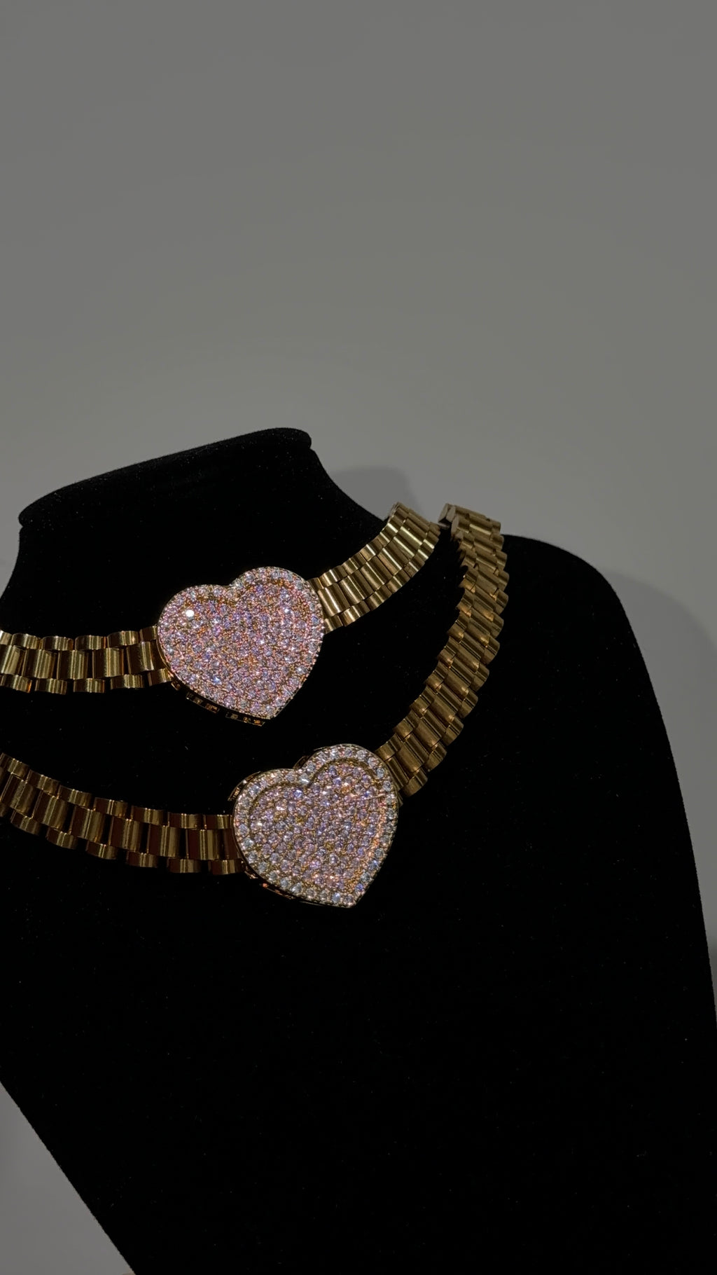Pink Heart Rolex Chain