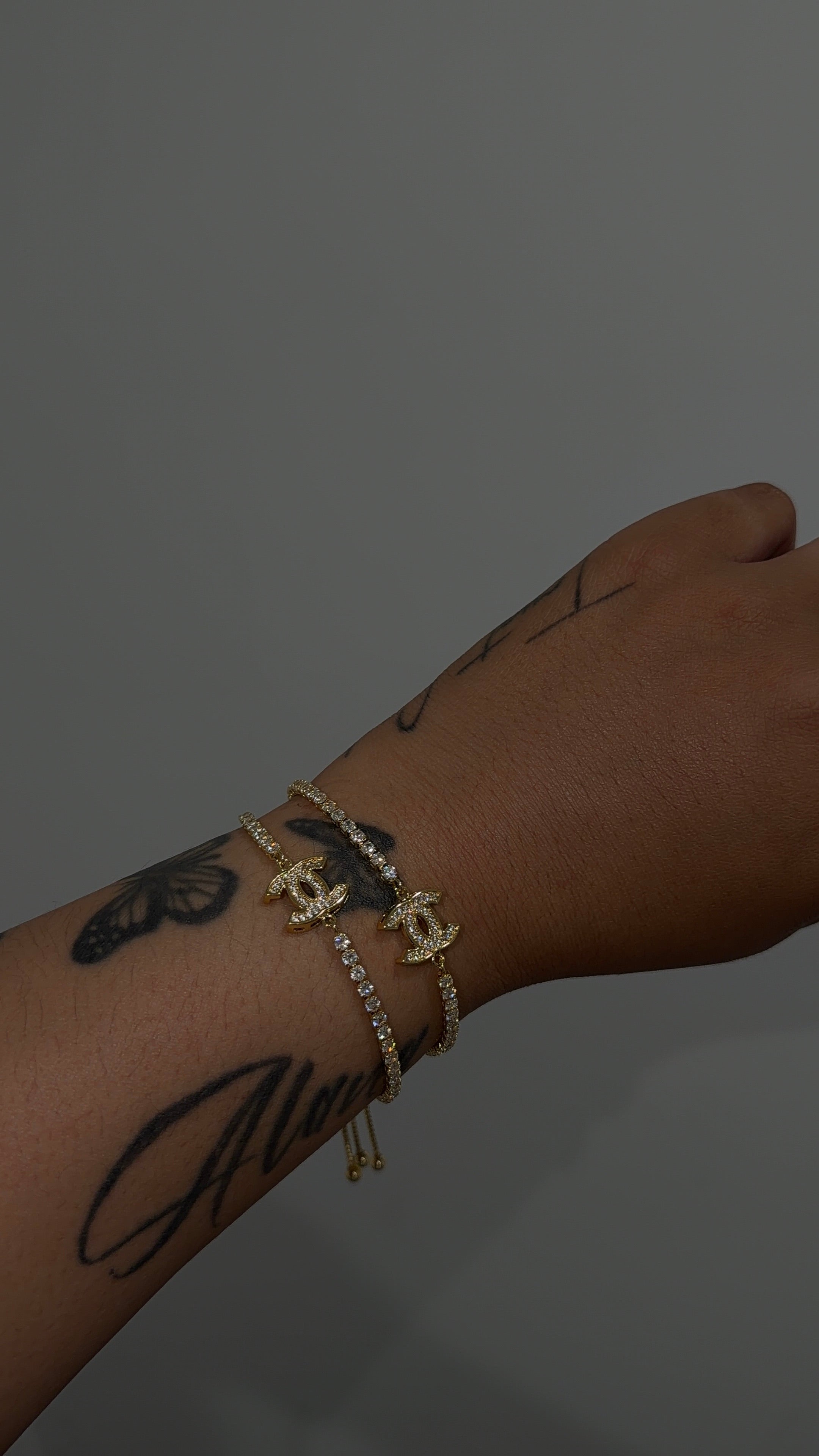 Double C Bling Bracelet