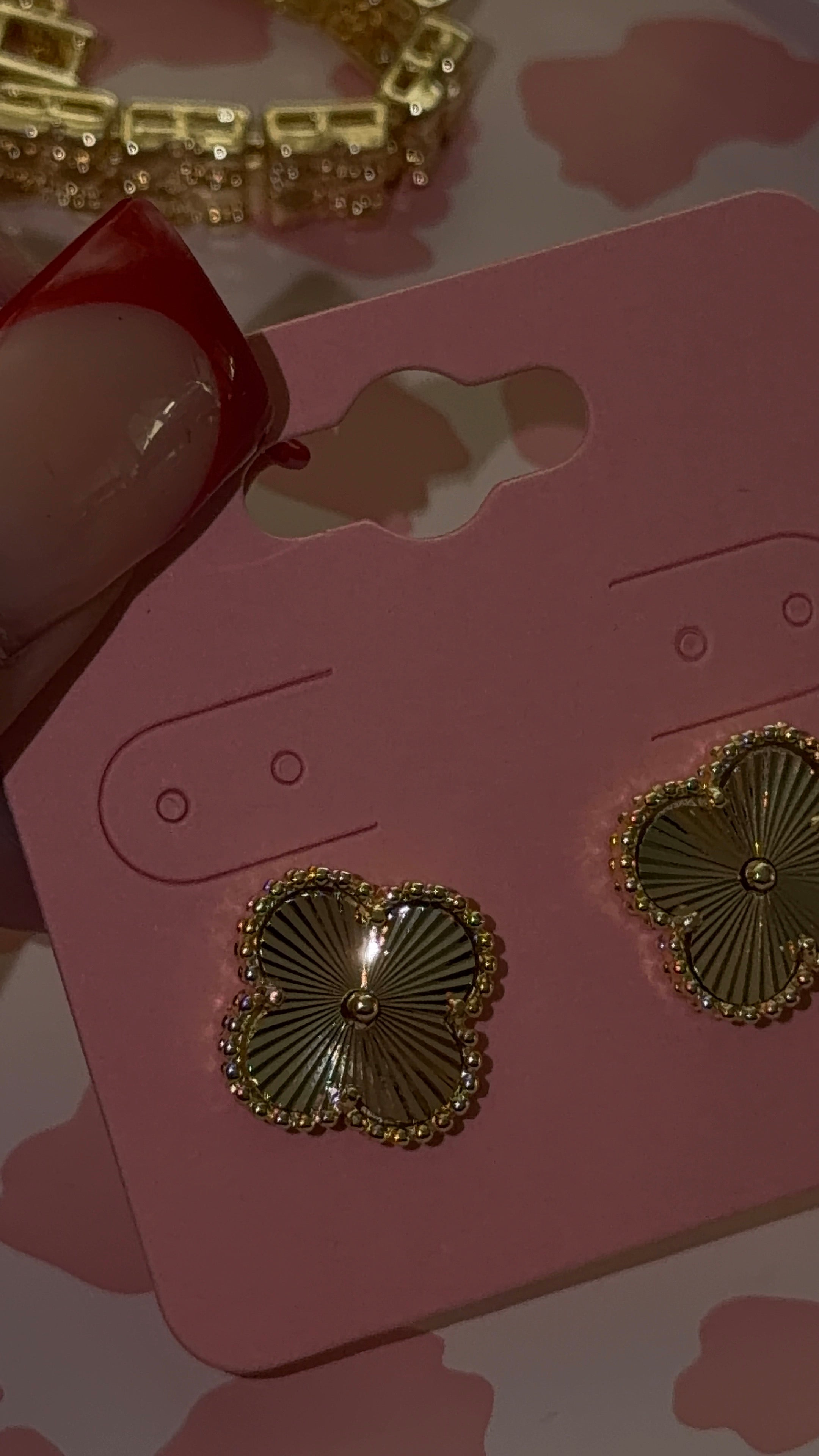 Gold Vcleef Earrings