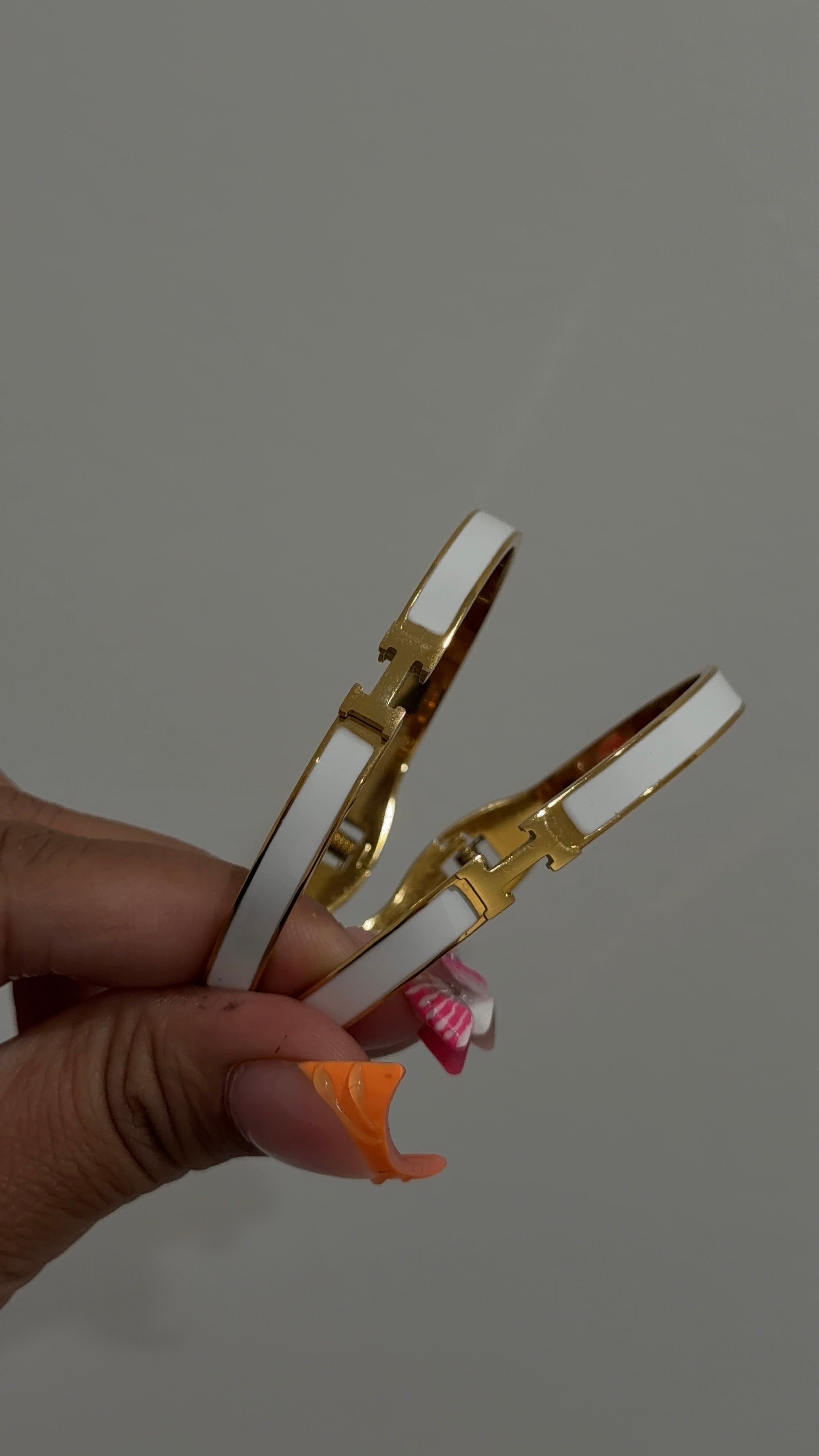 Lil Herm White Bangle