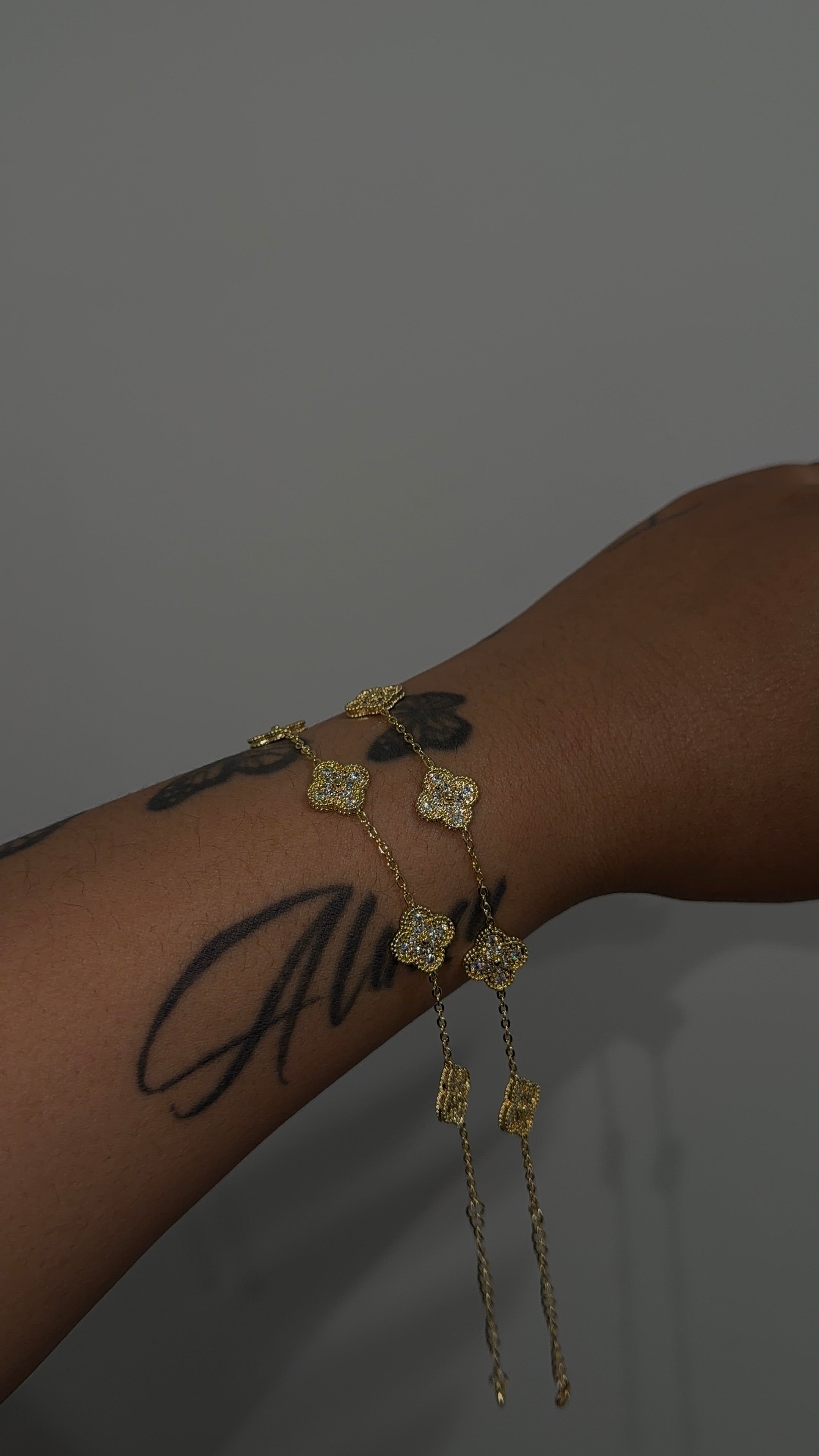 Lil 5 Clover Bling Bracelet
