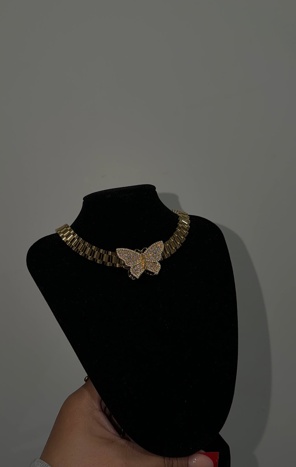 Pink Butterfly Rolex Chain