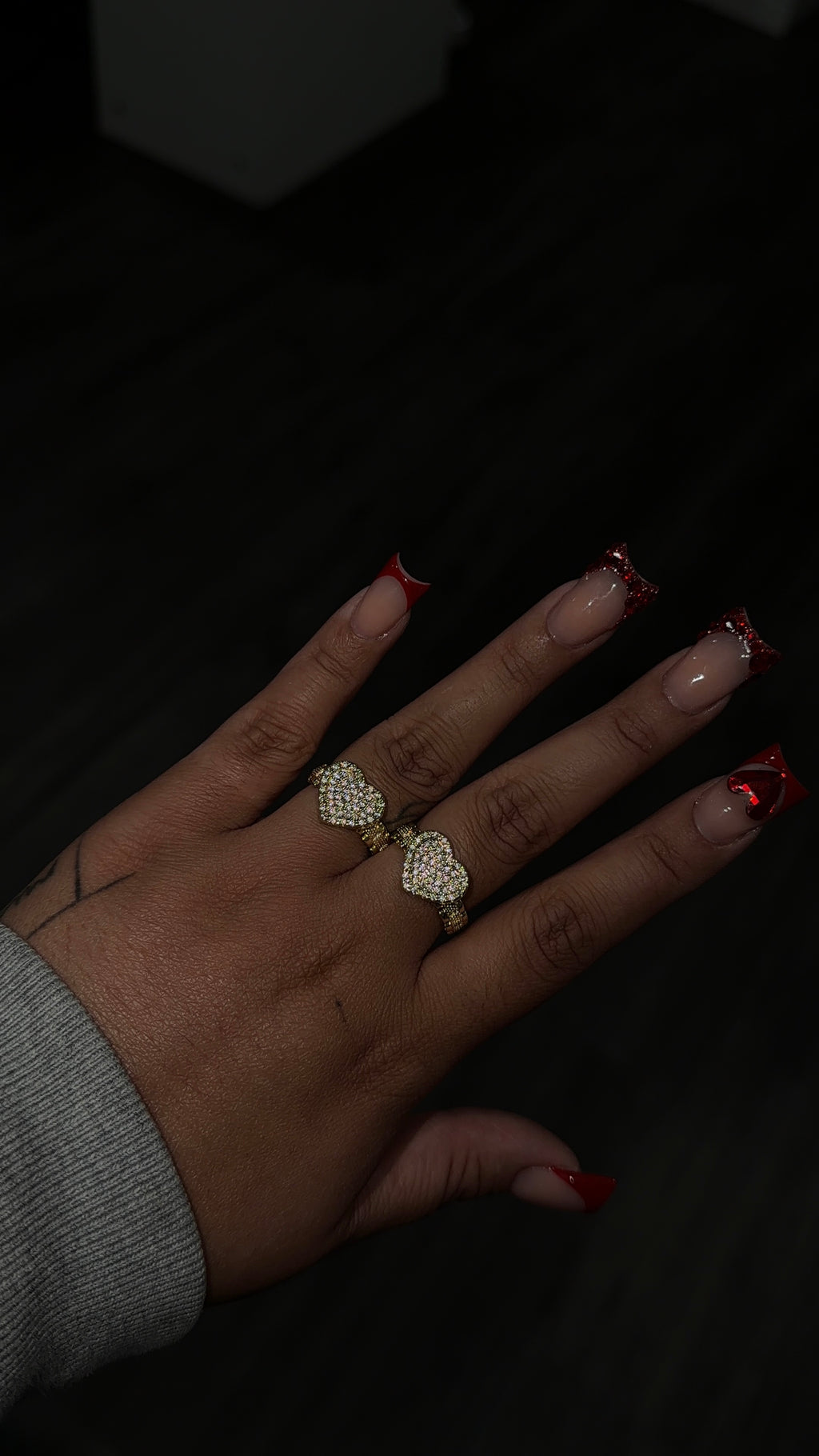 Diamond Pink Heart Rolex Ring