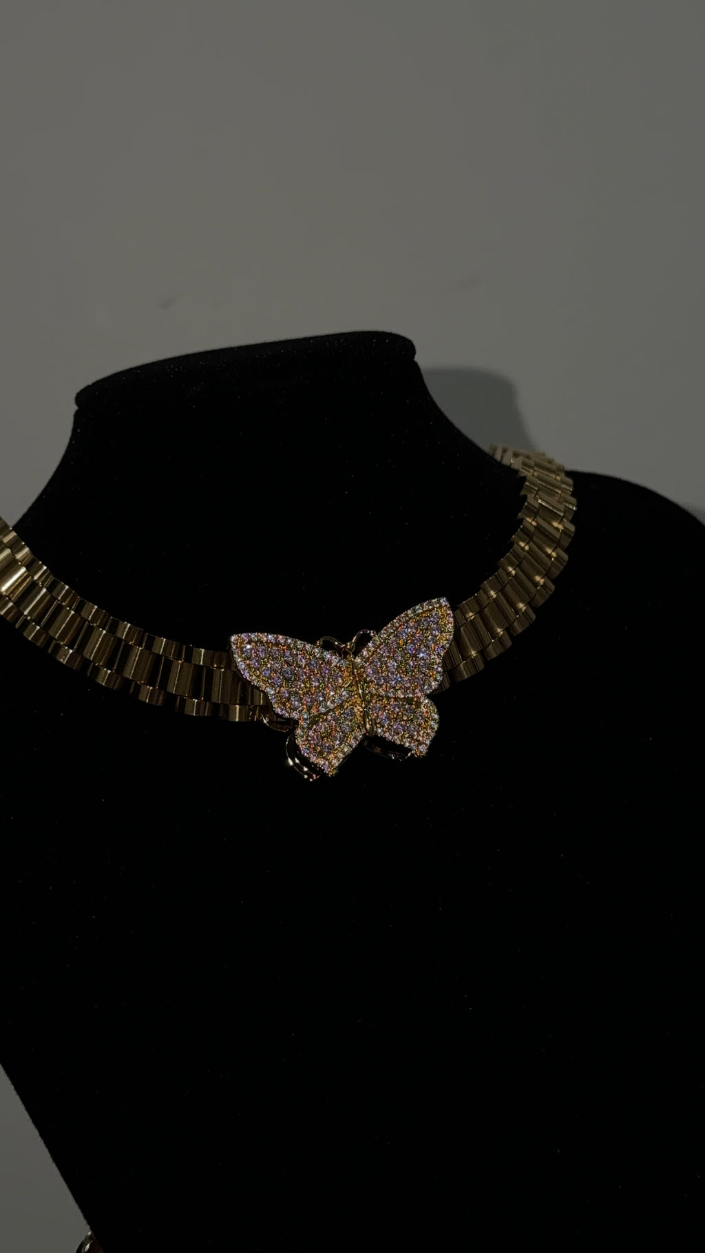 Pink Butterfly Rolex Chain