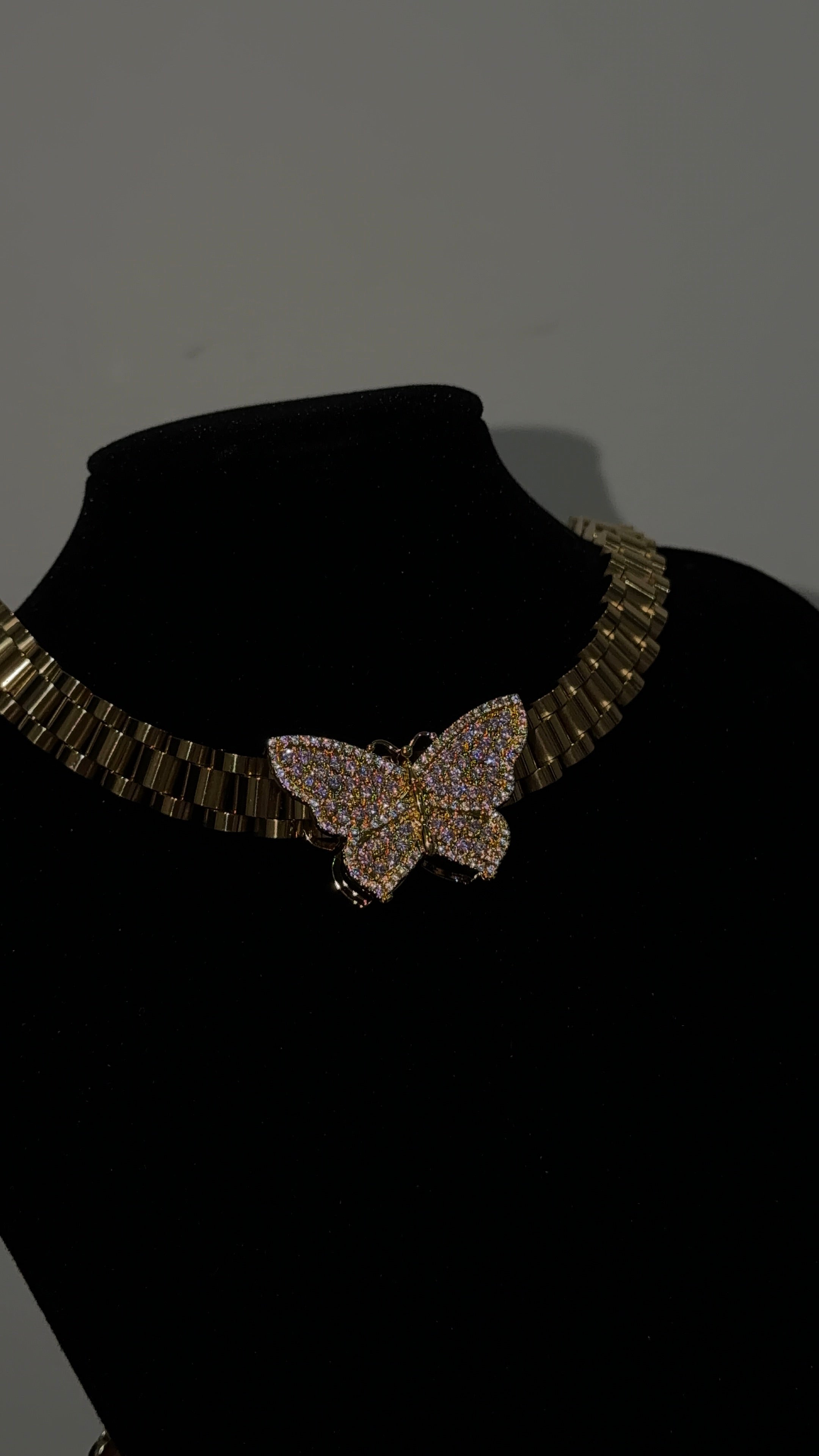 Pink Butterfly Rolex Chain