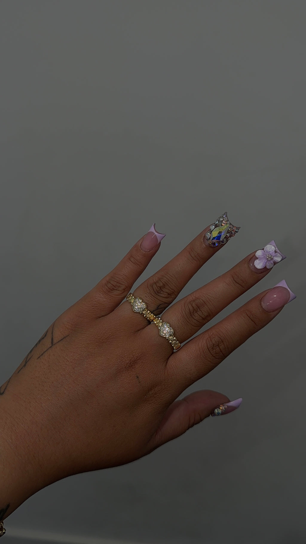 Lil Heart Bling Rolex Ring