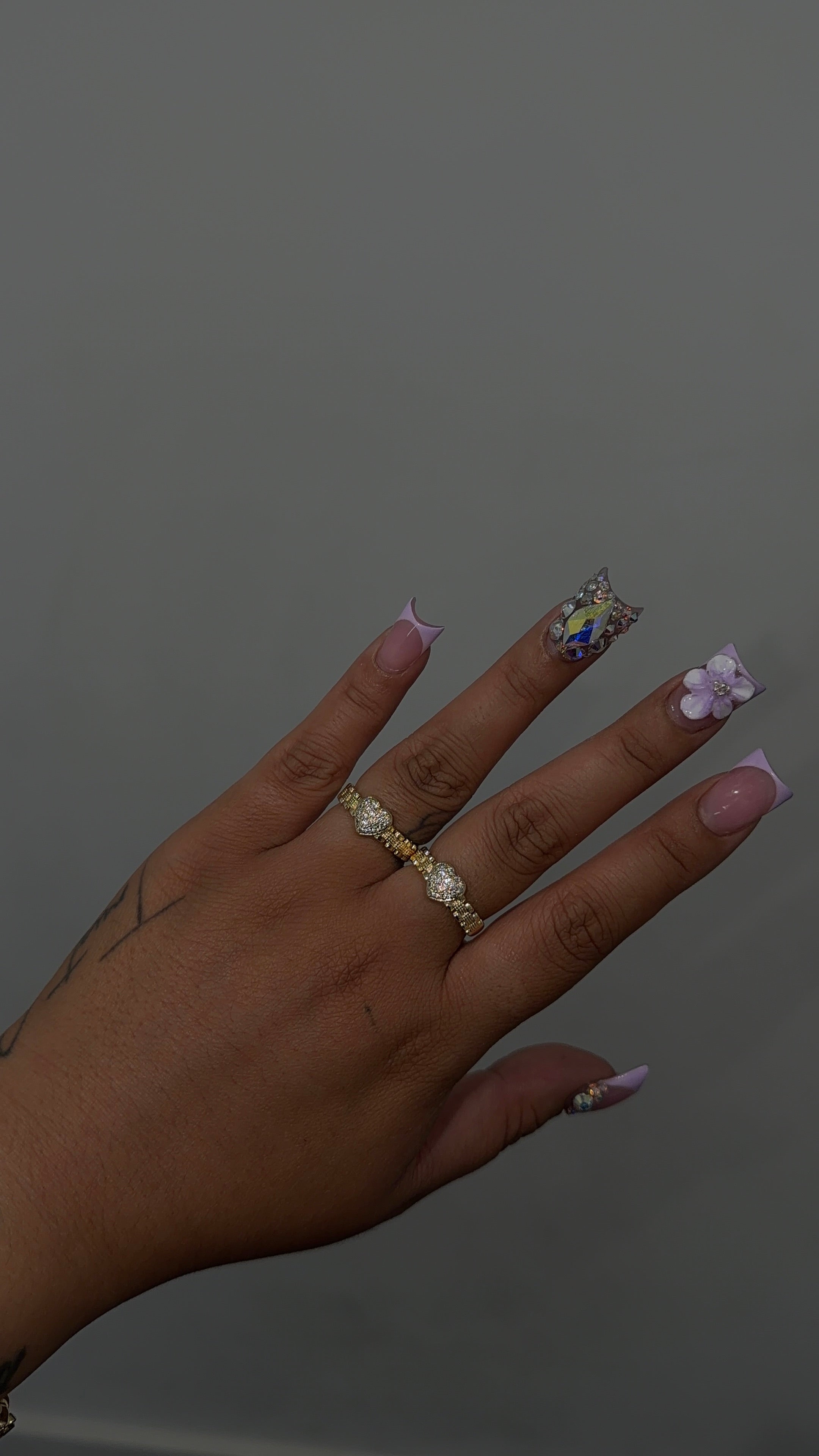 Lil Heart Bling Rolex Ring