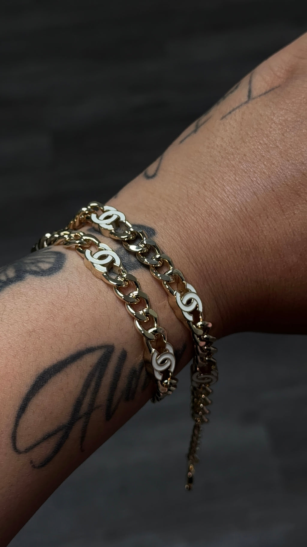 Double C Cuban Link Bracelet