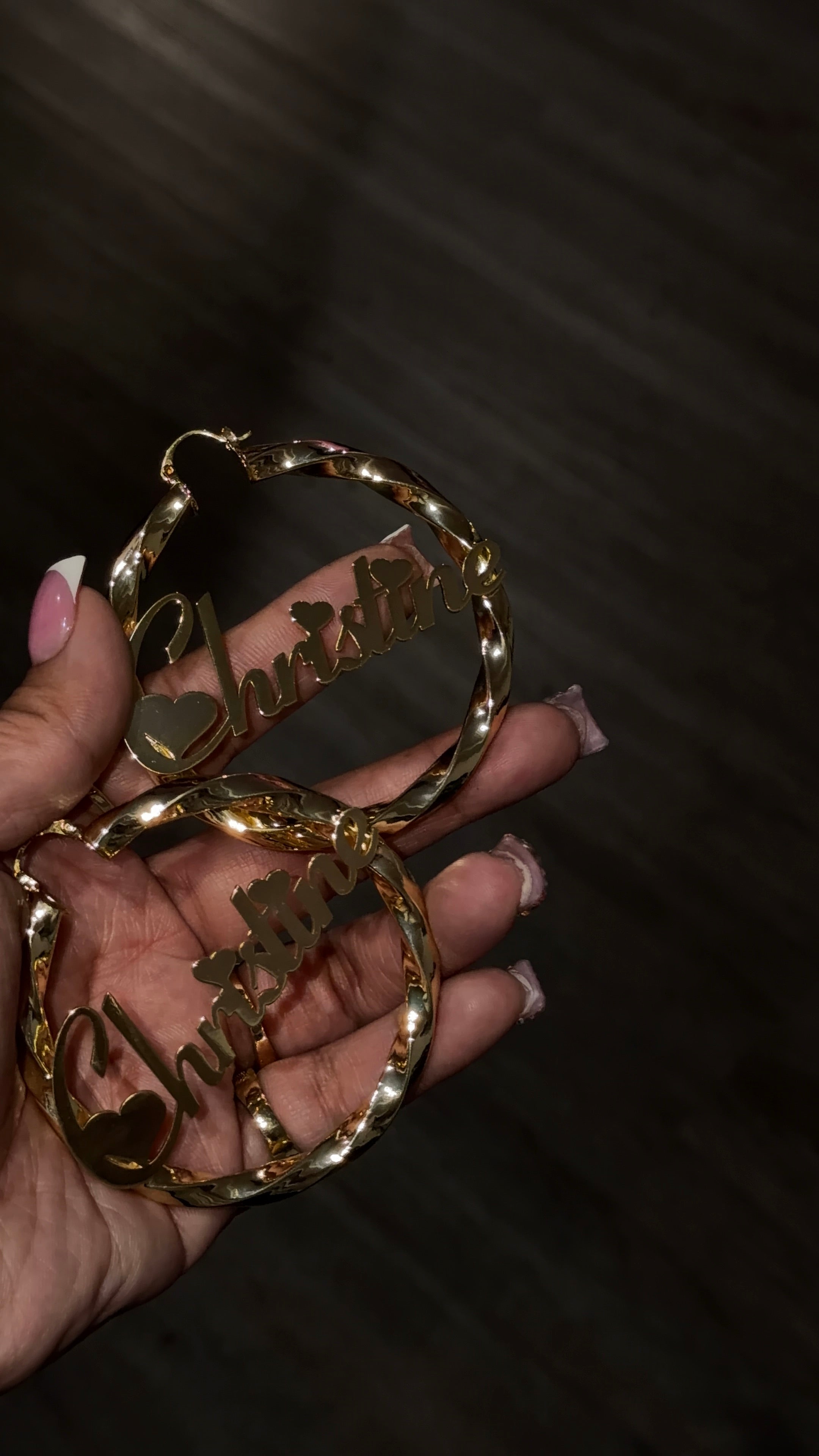 Custom Name Hoop Earrings