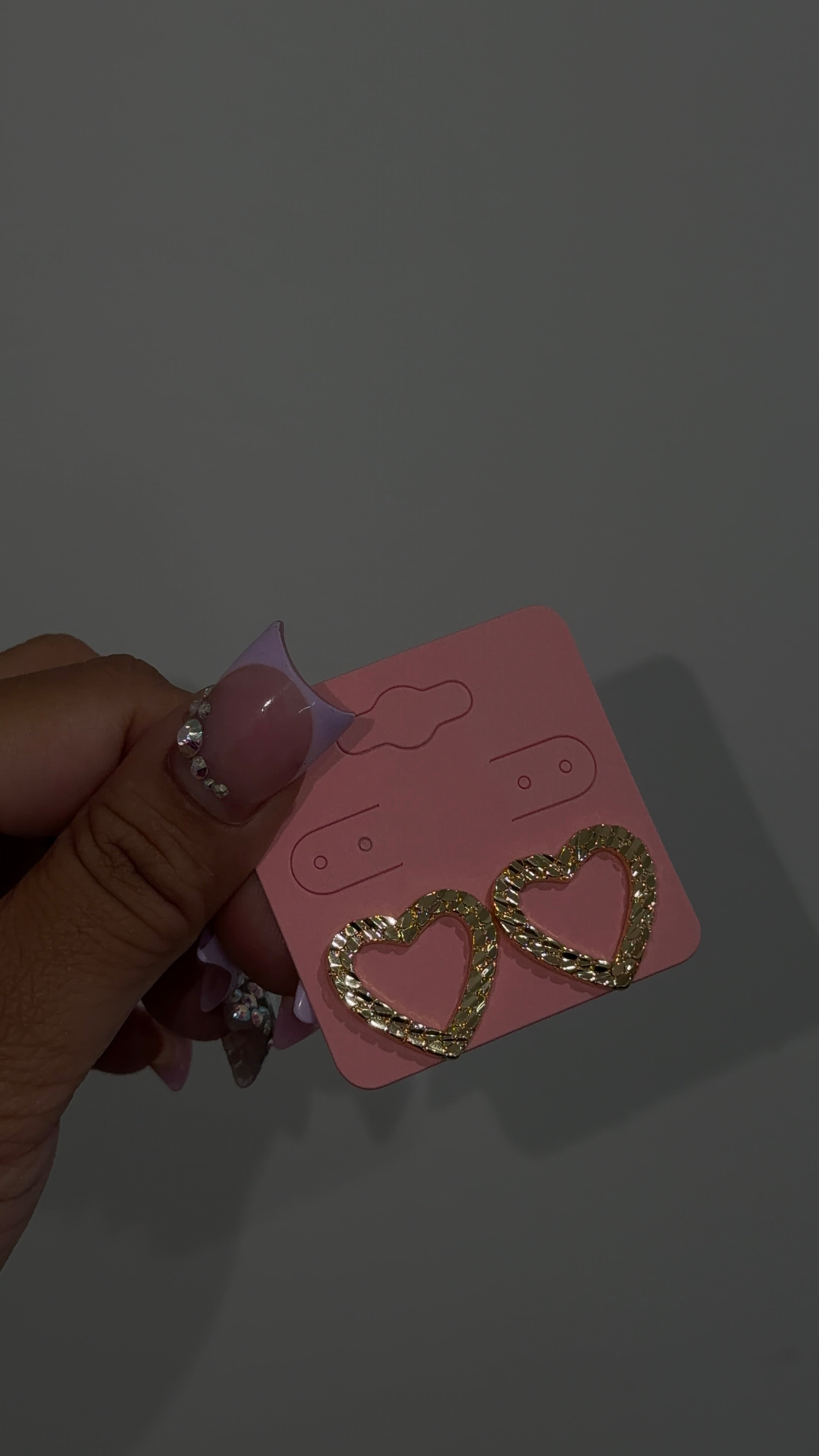 Open Heart Nugget Earrings