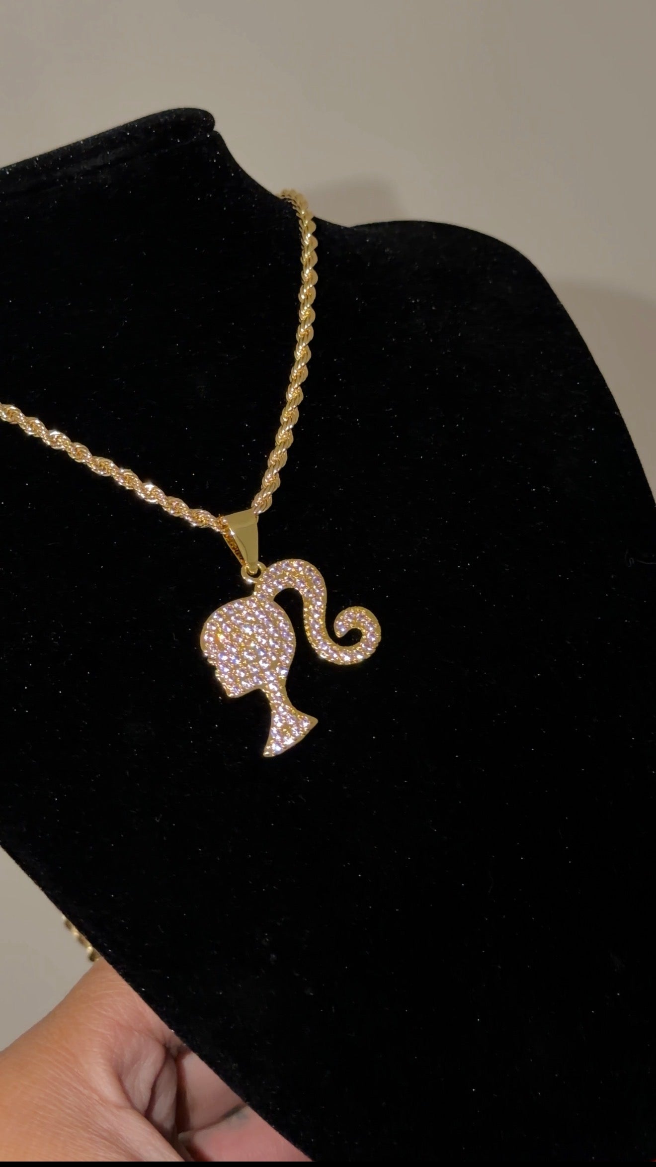 Pink Diamond Brbie Chain