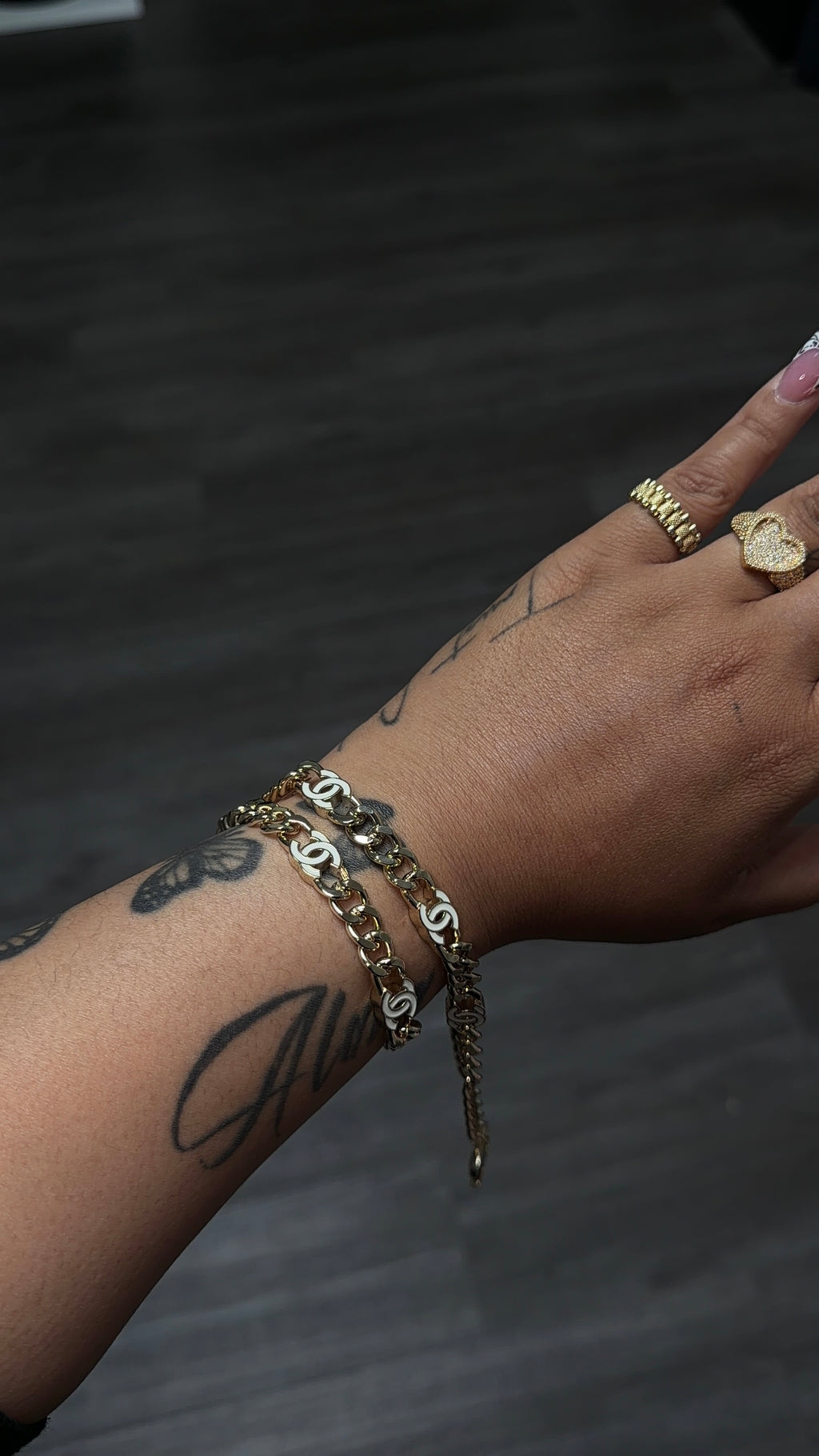 Double C Cuban Link Bracelet