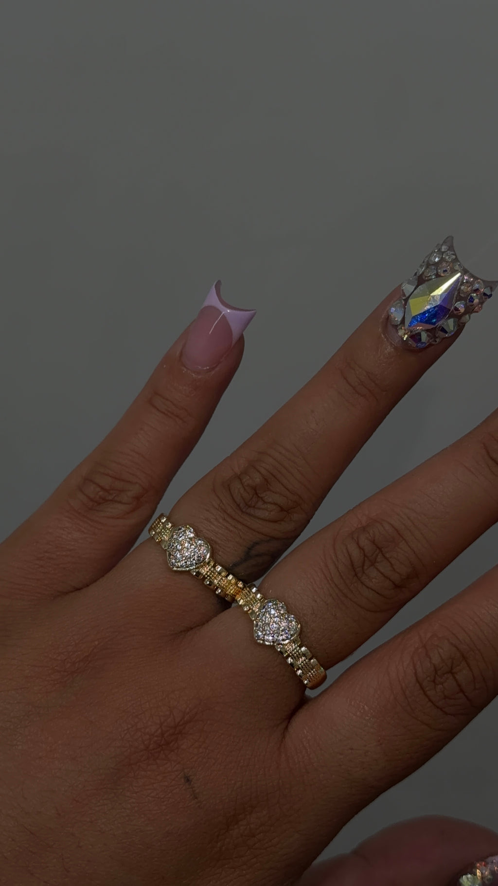 Lil Heart Bling Rolex Ring