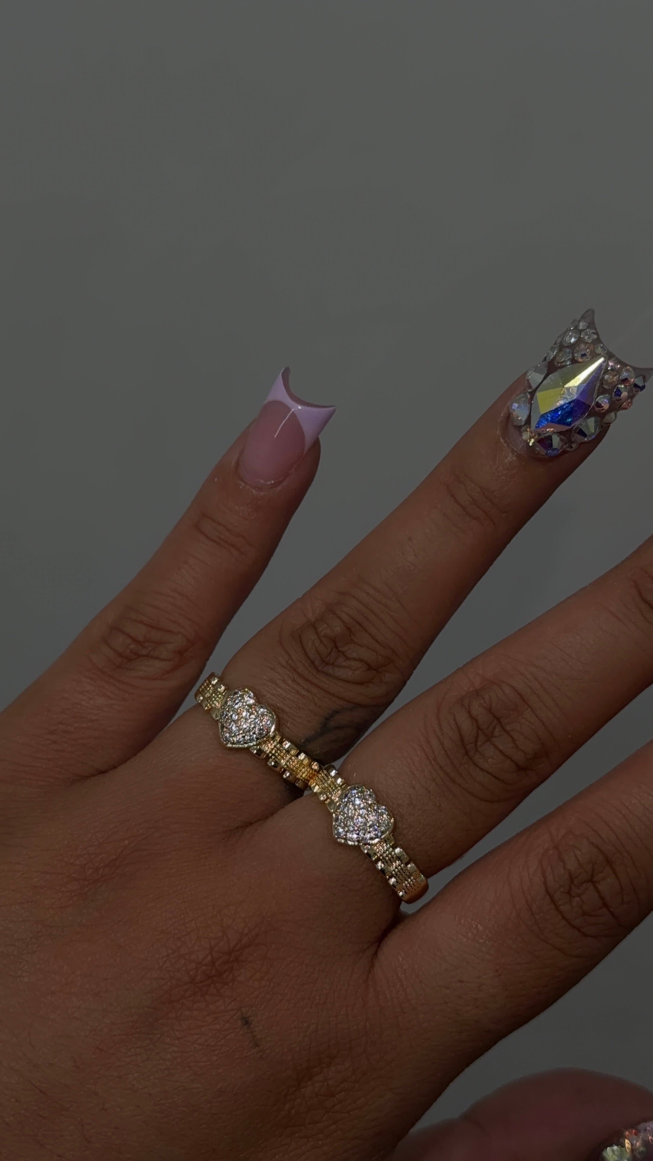 Lil Heart Bling Rolex Ring