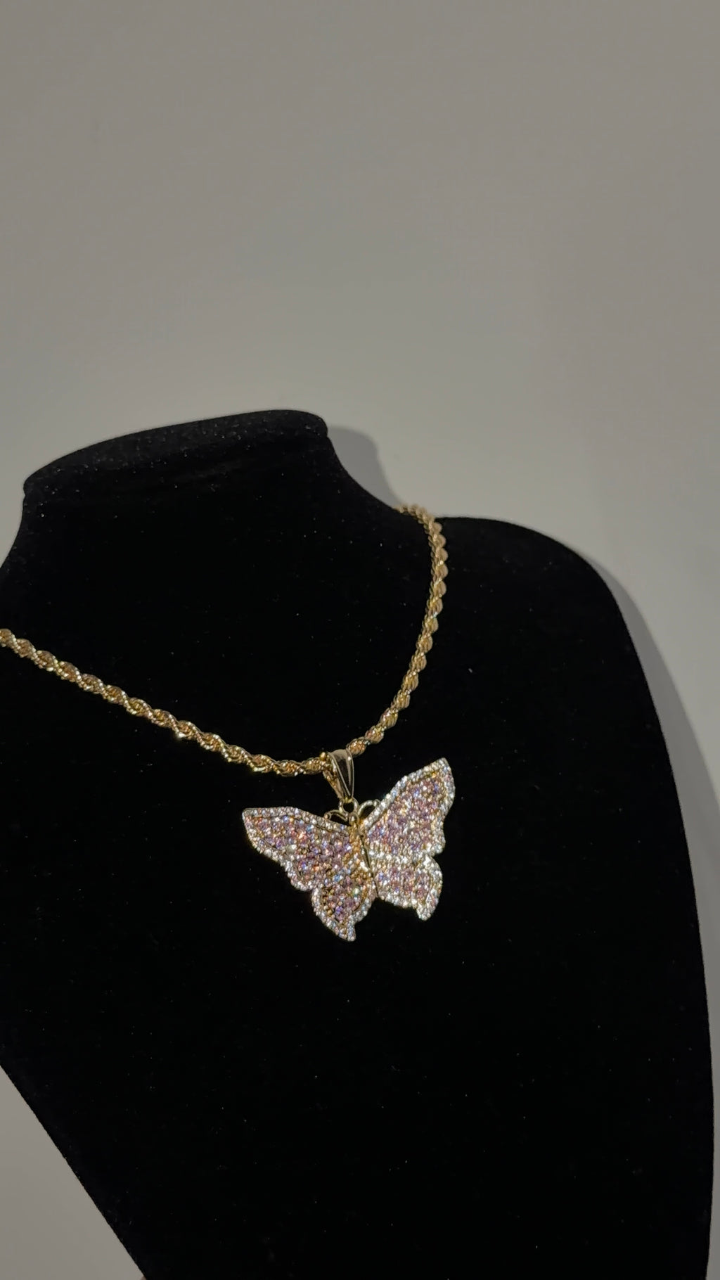 Big Pink Butterfly Chain