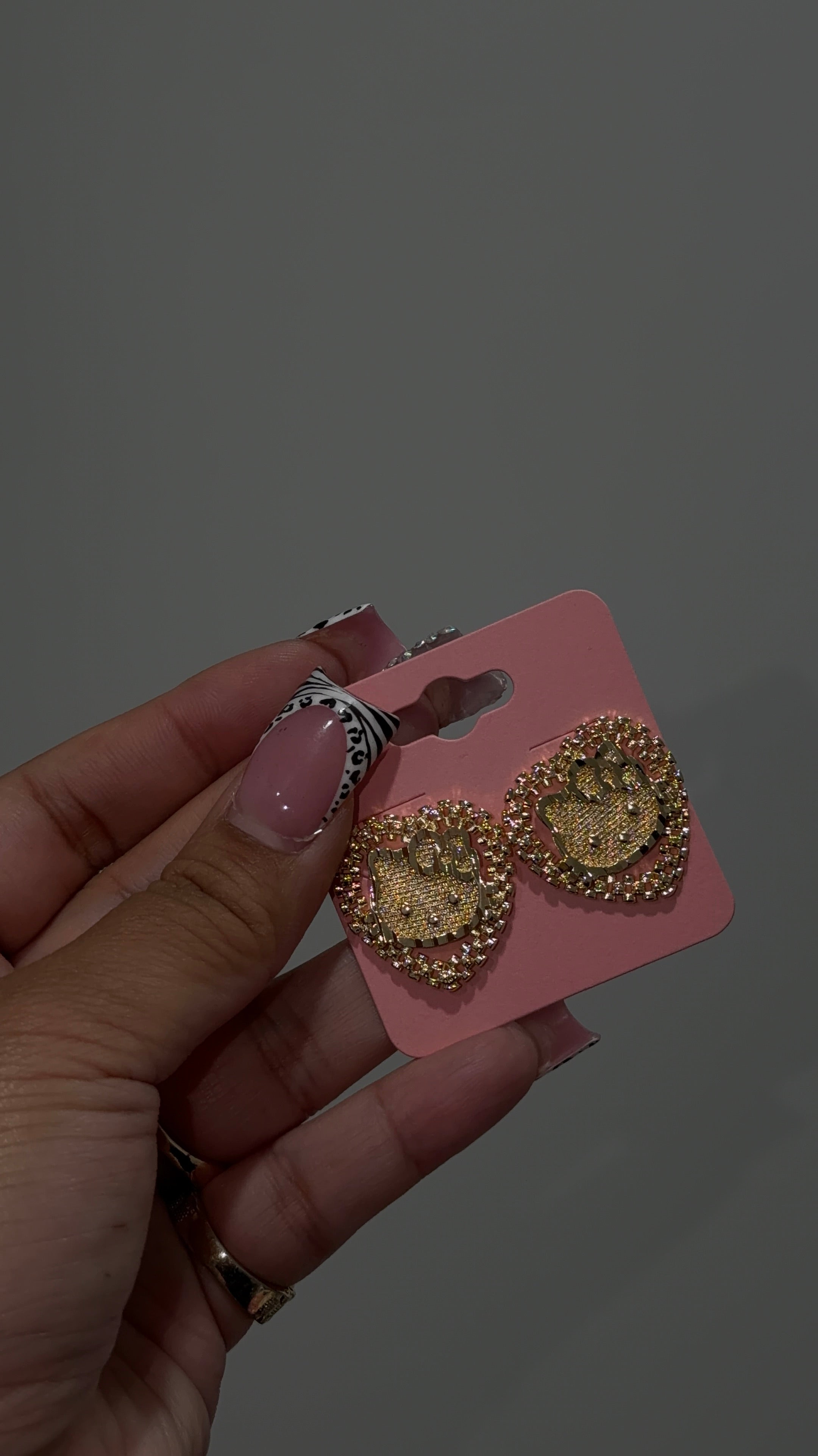 Big Hk Heart Rolex Earrings