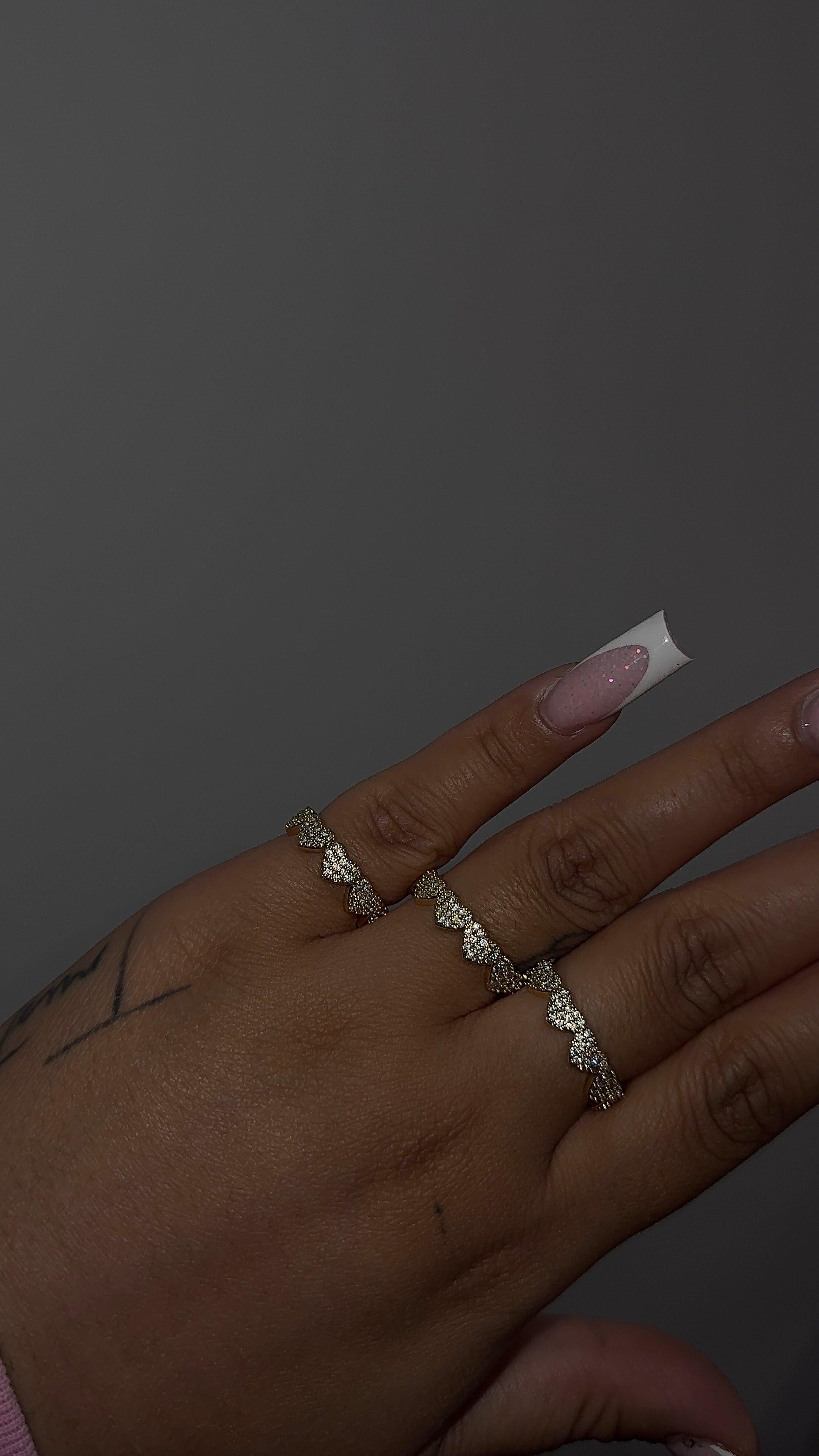 Diamond Heart Shape All Around Ring