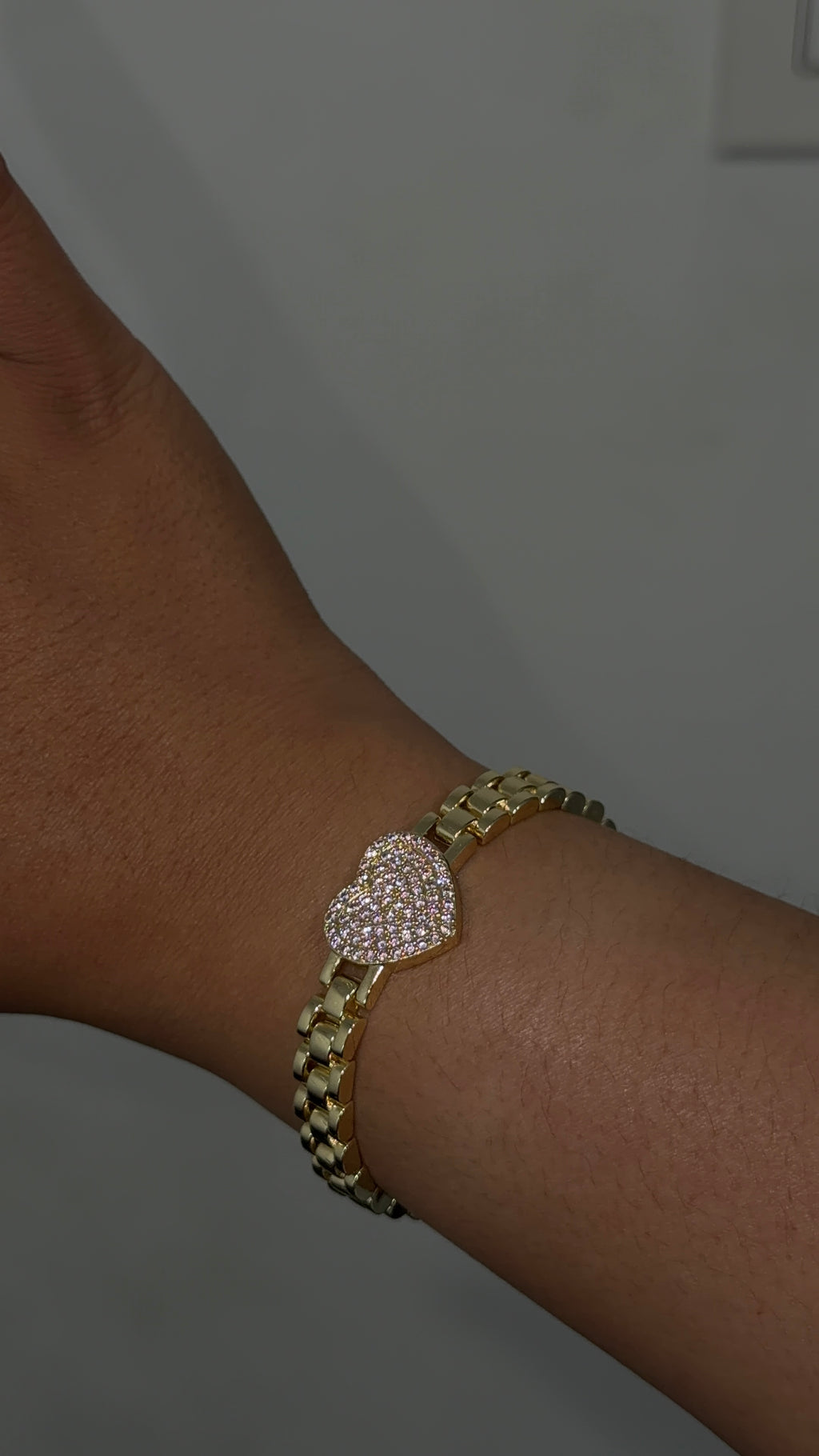 Pink Heart Rolex Bracelet