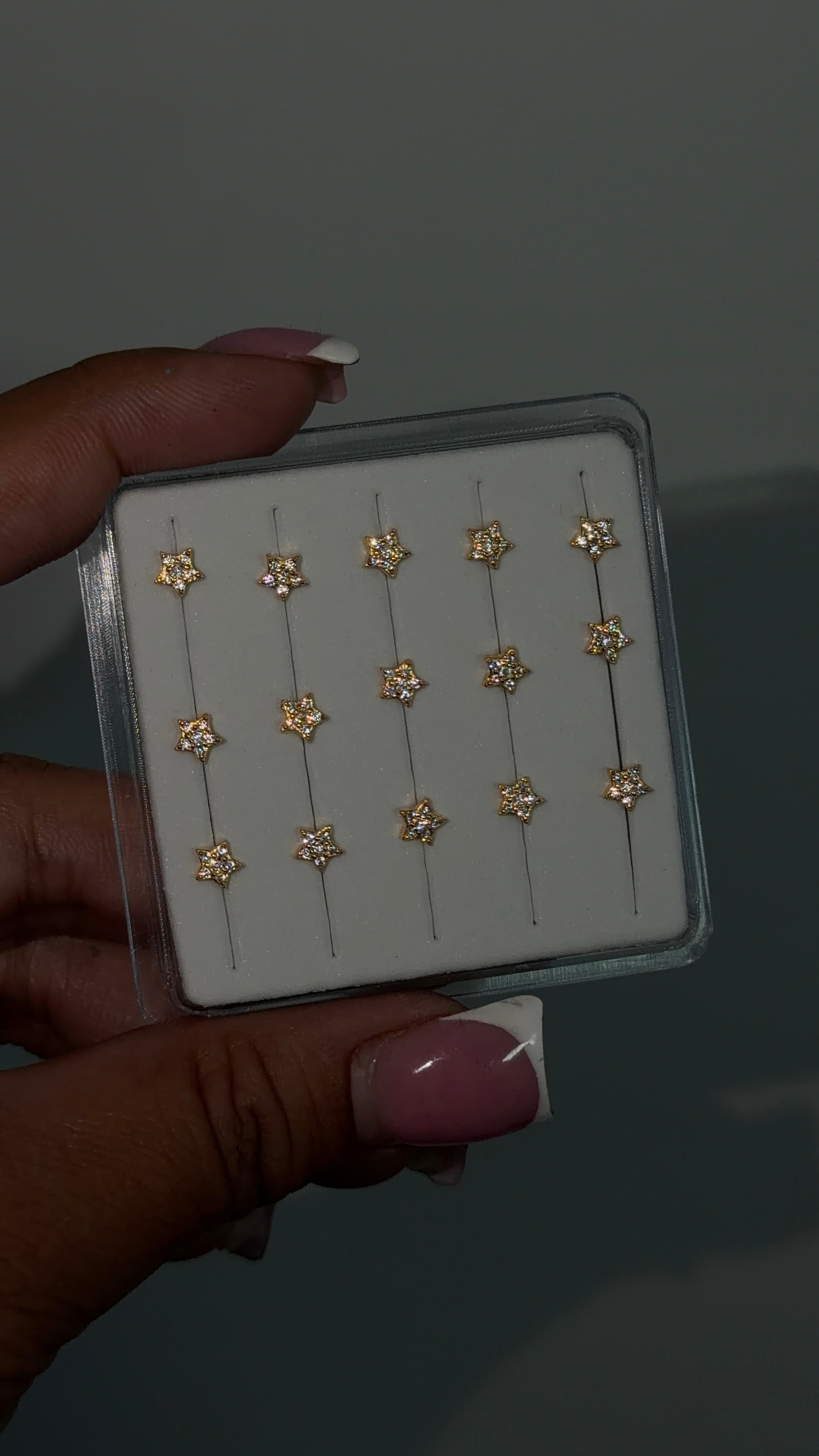 Diamond Star L Shape Nose Piercing