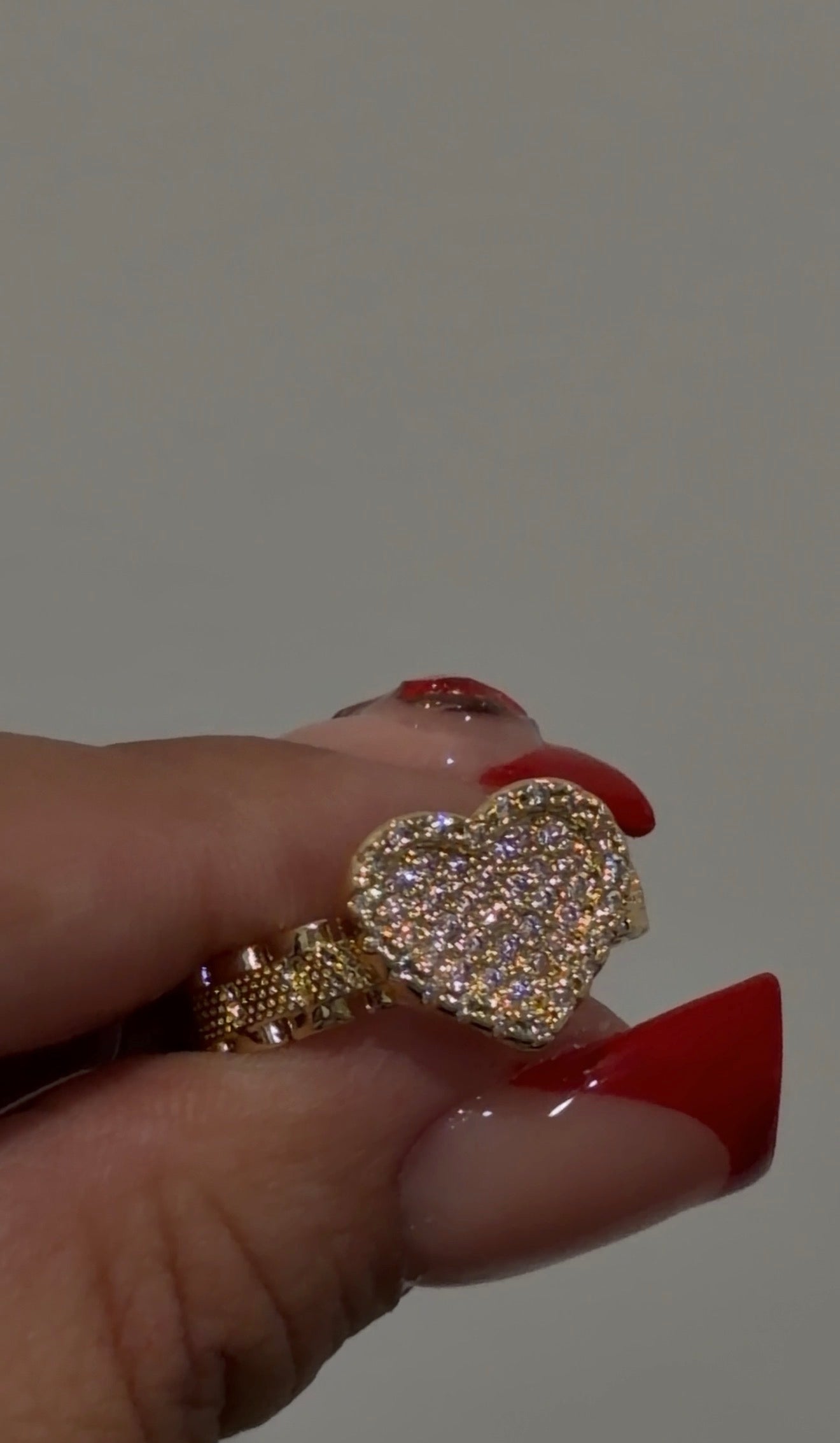 Diamond Pink Heart Rolex Ring