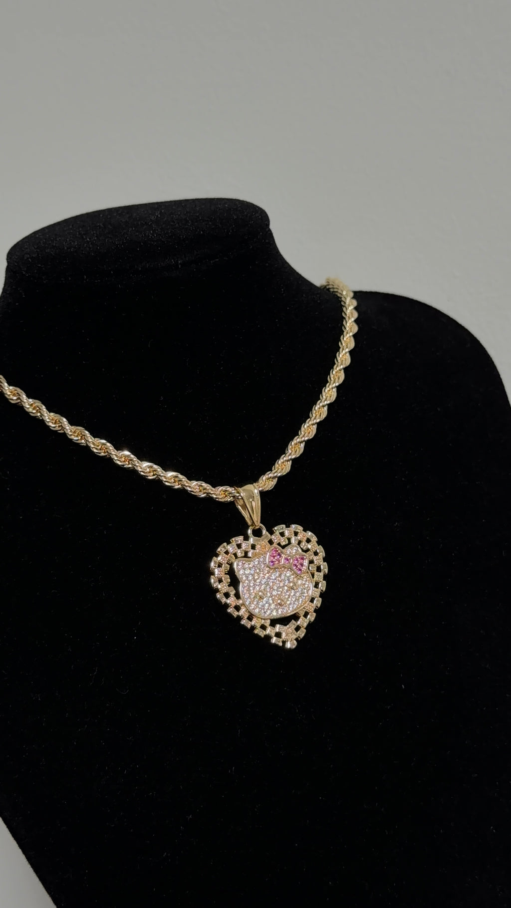 Pink Bow Hk Rolex Heart Chain