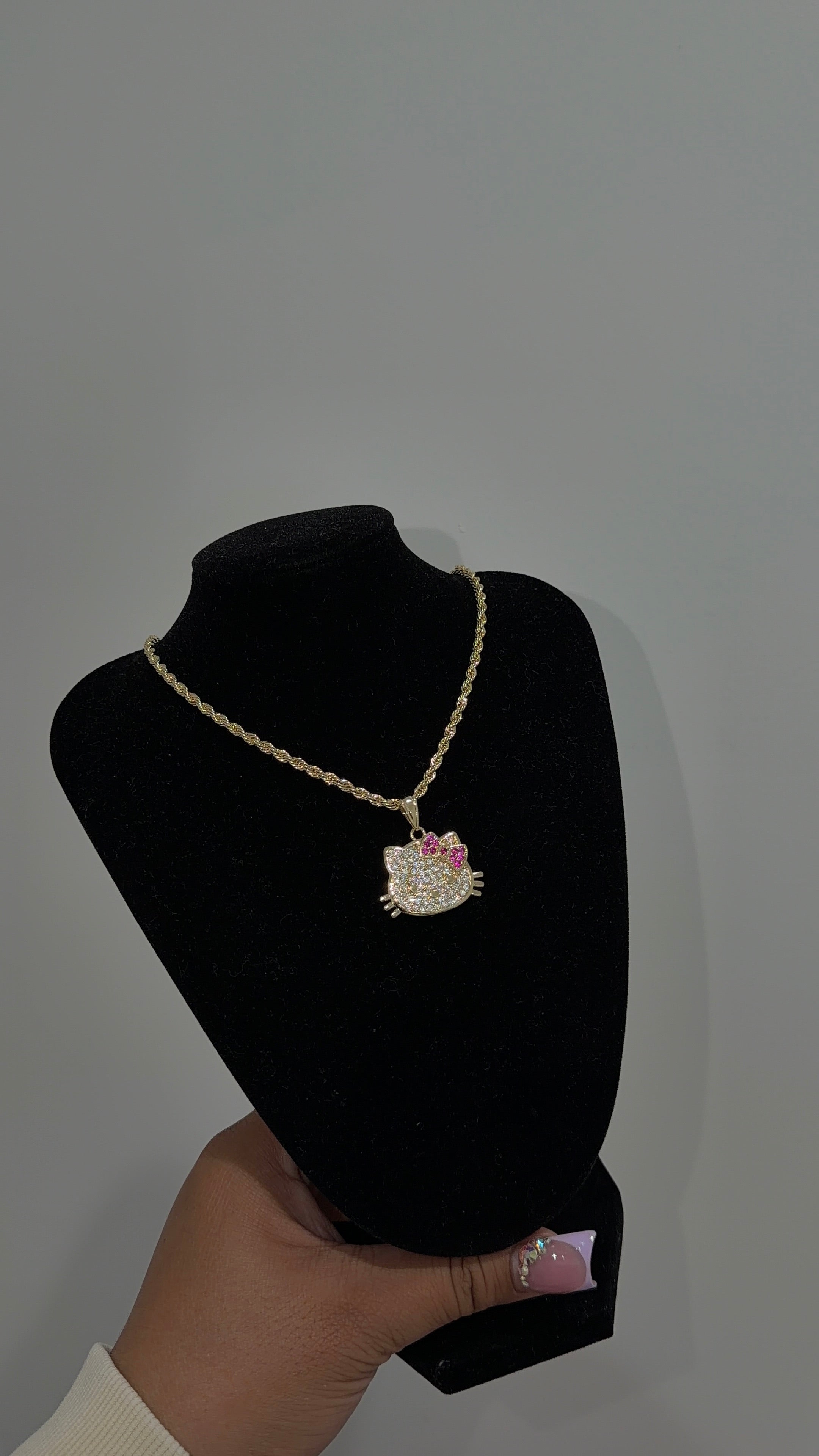 Hk Bling Face Necklace