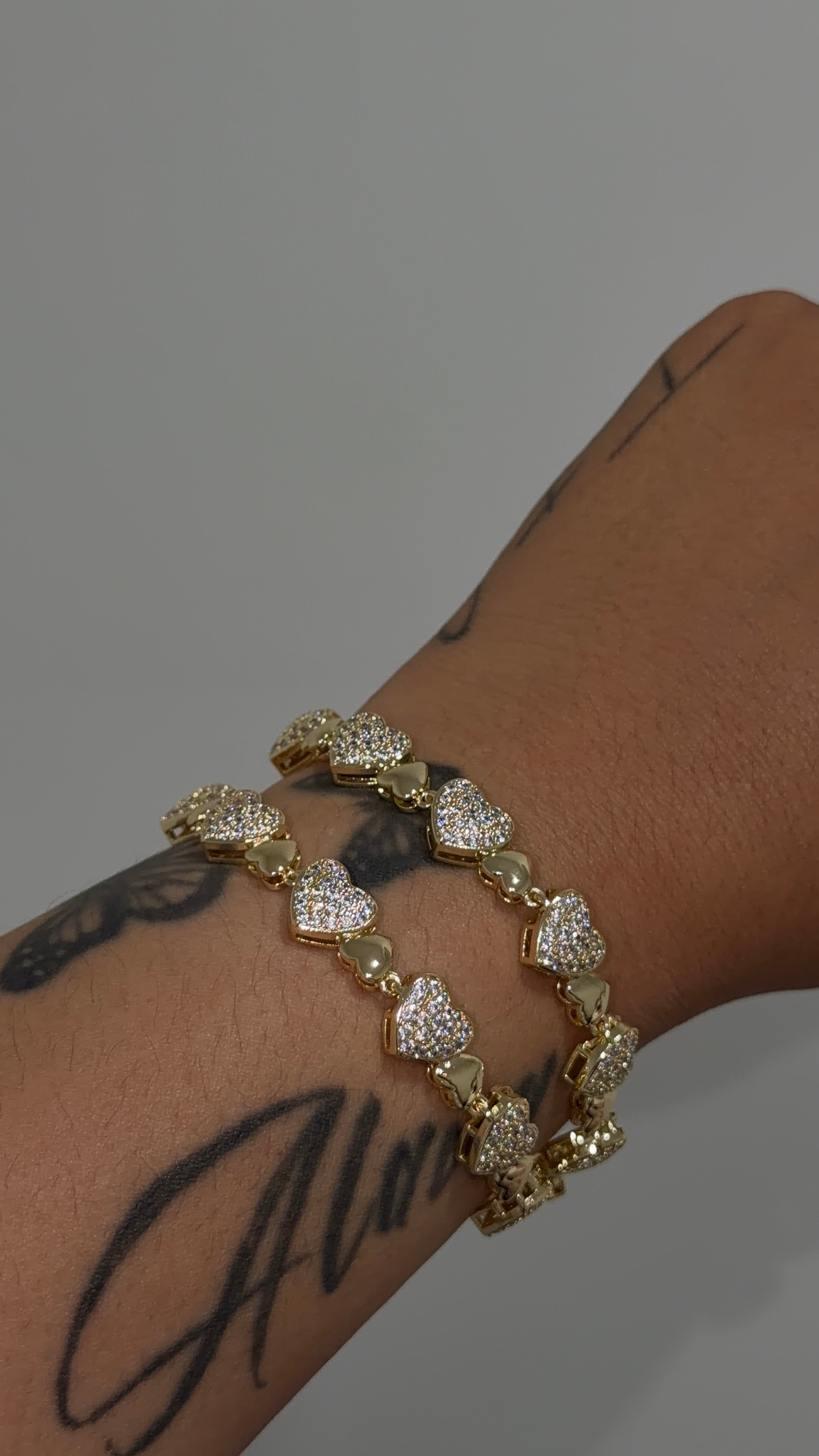 Big Bling Heart Lil Heart Bracelet