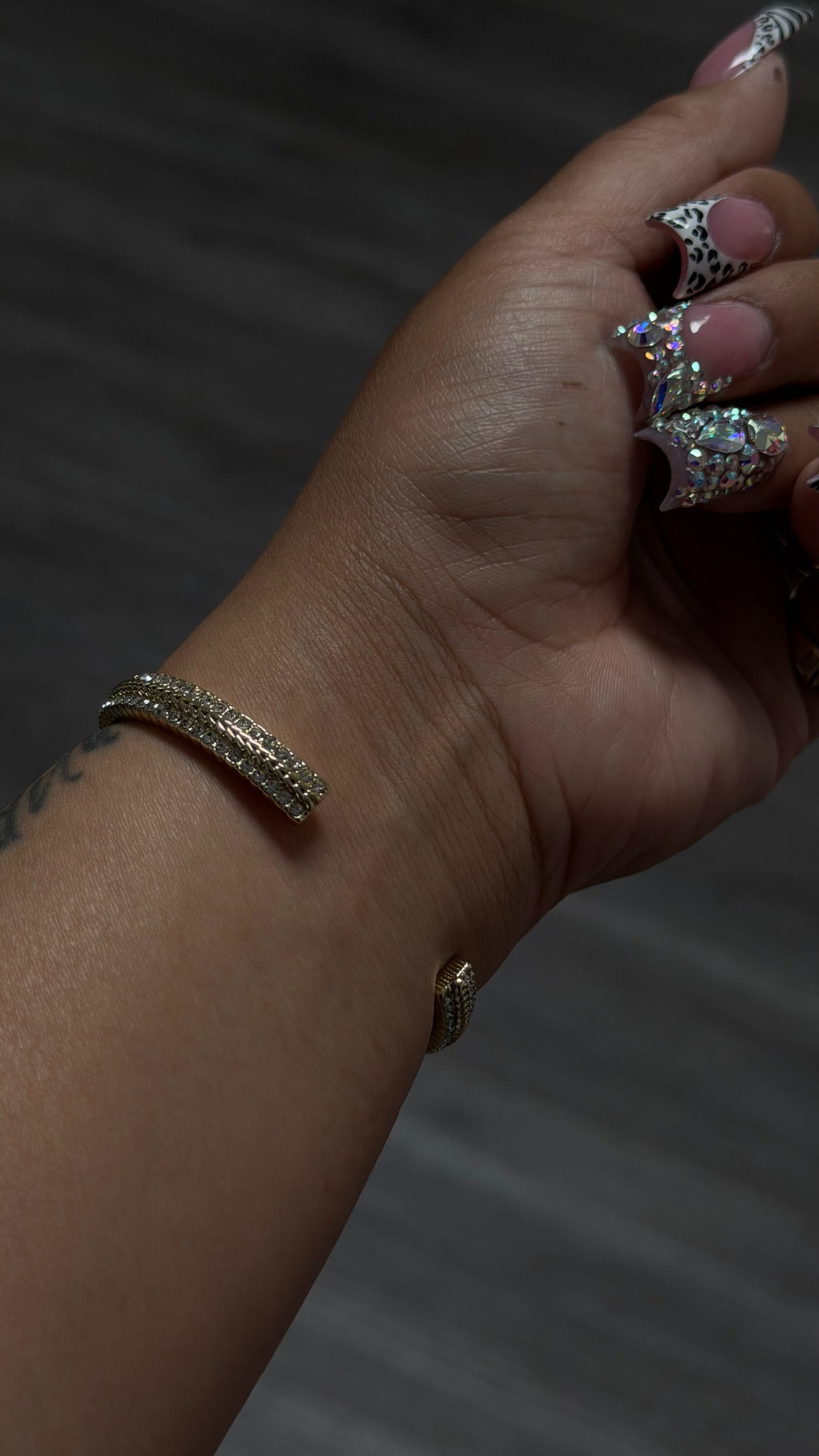 Double C Diamond Bangle