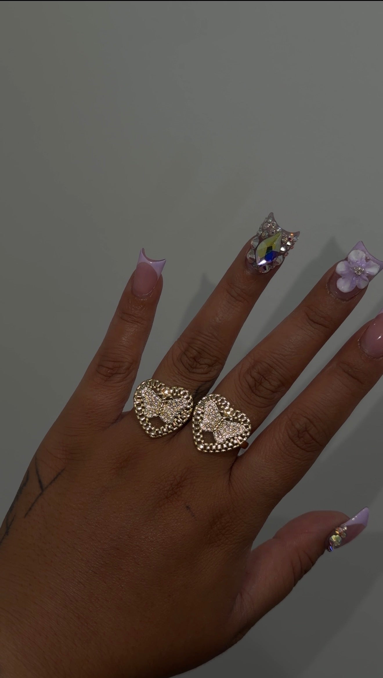 Butterfly Rolex Heart Ring